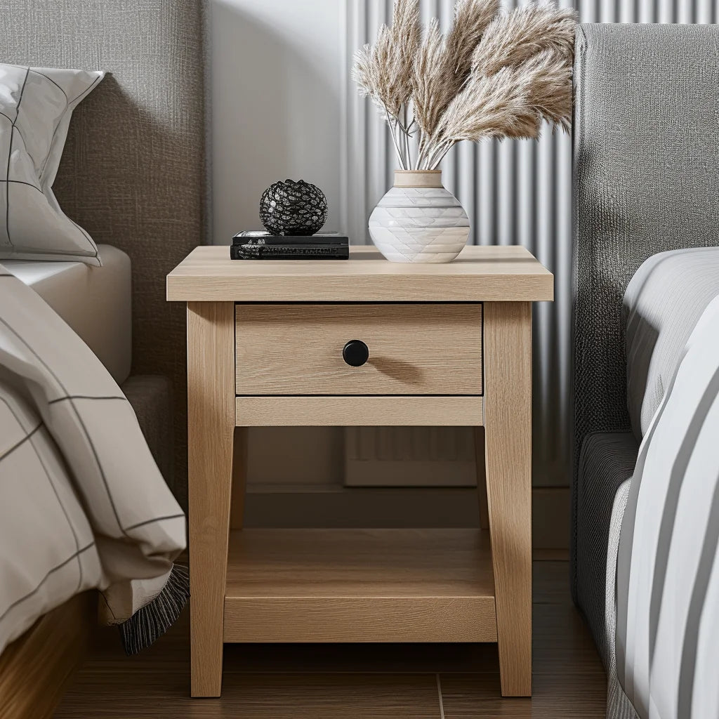 Nightstand Bedroom Storage Home Decor