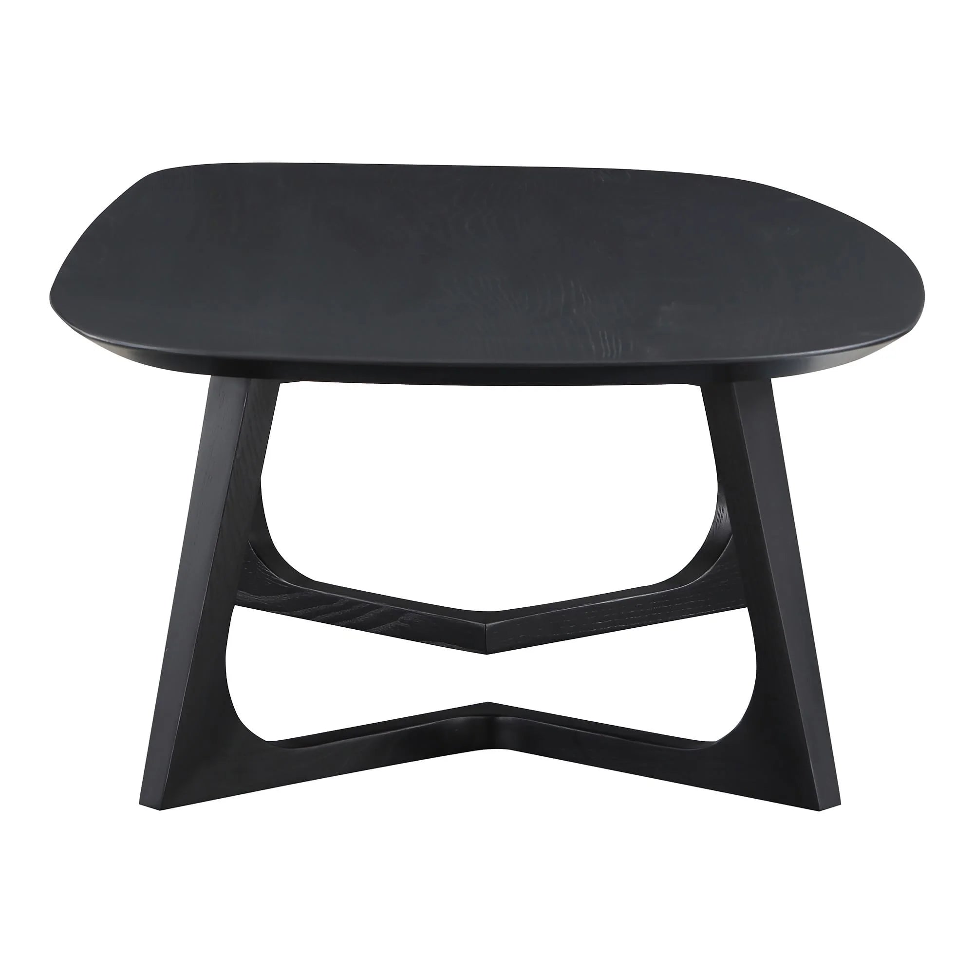Black Coffee Table Oval Sculptural Design