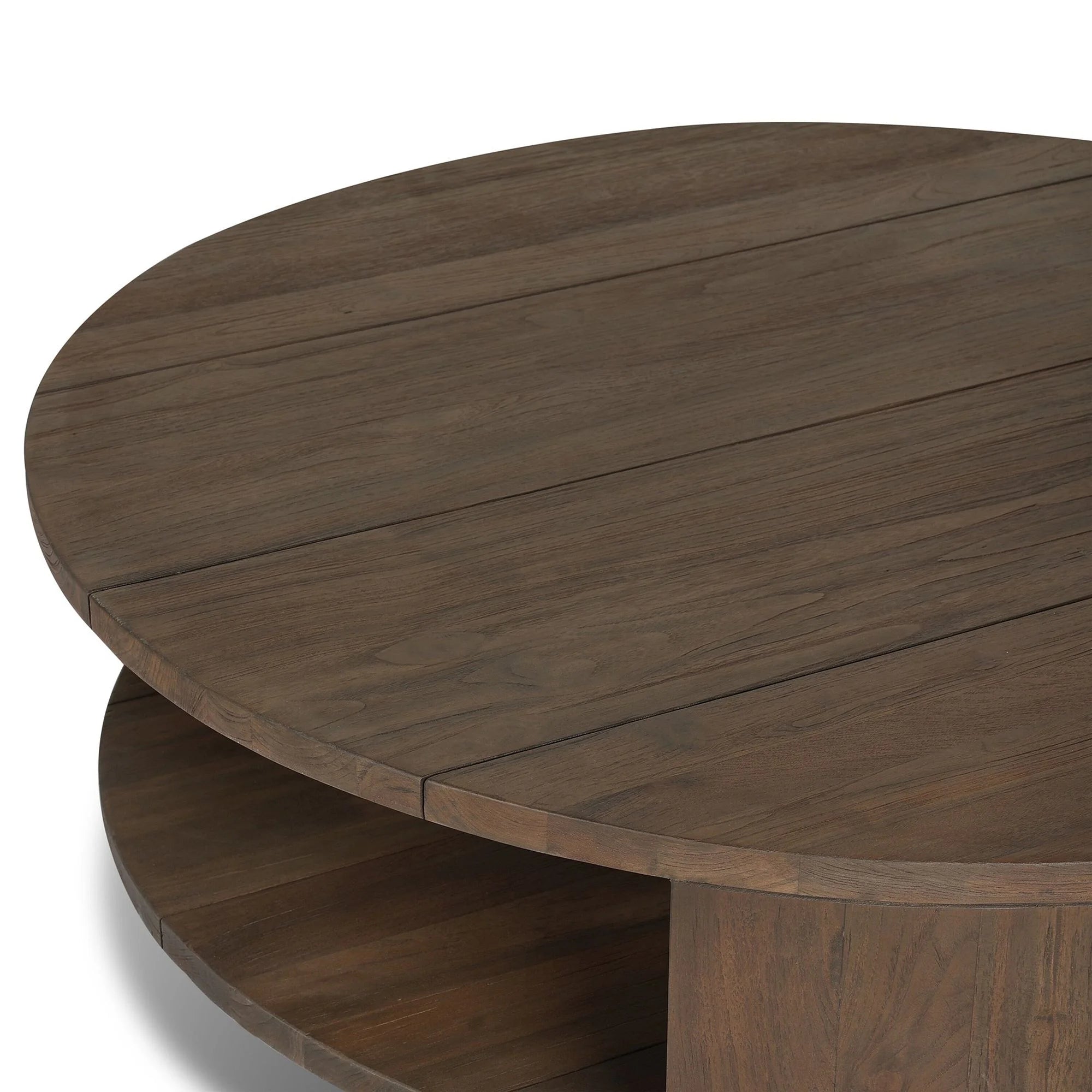 Round Coffee Table Two-Tier Modern Design