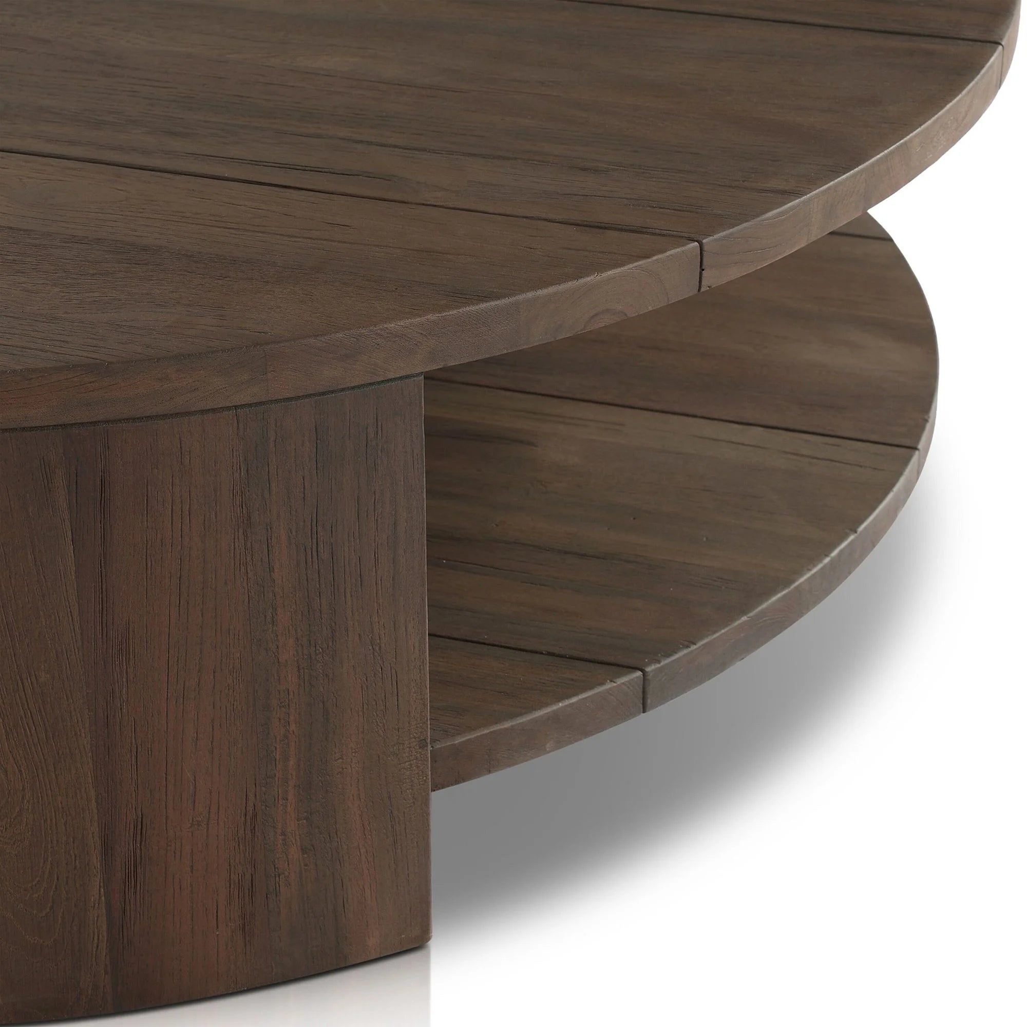 Round Coffee Table Two-Tier Modern Design