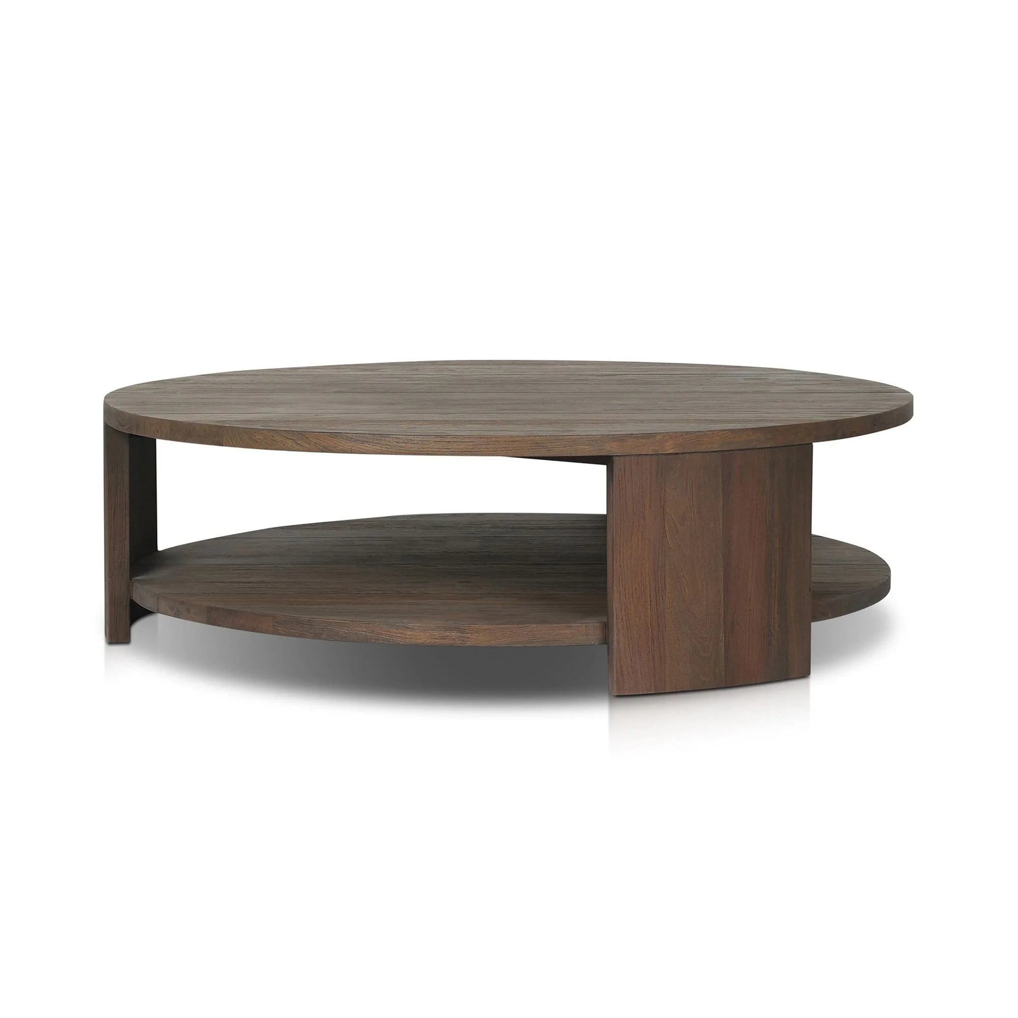 Round Coffee Table Two-Tier Modern Design