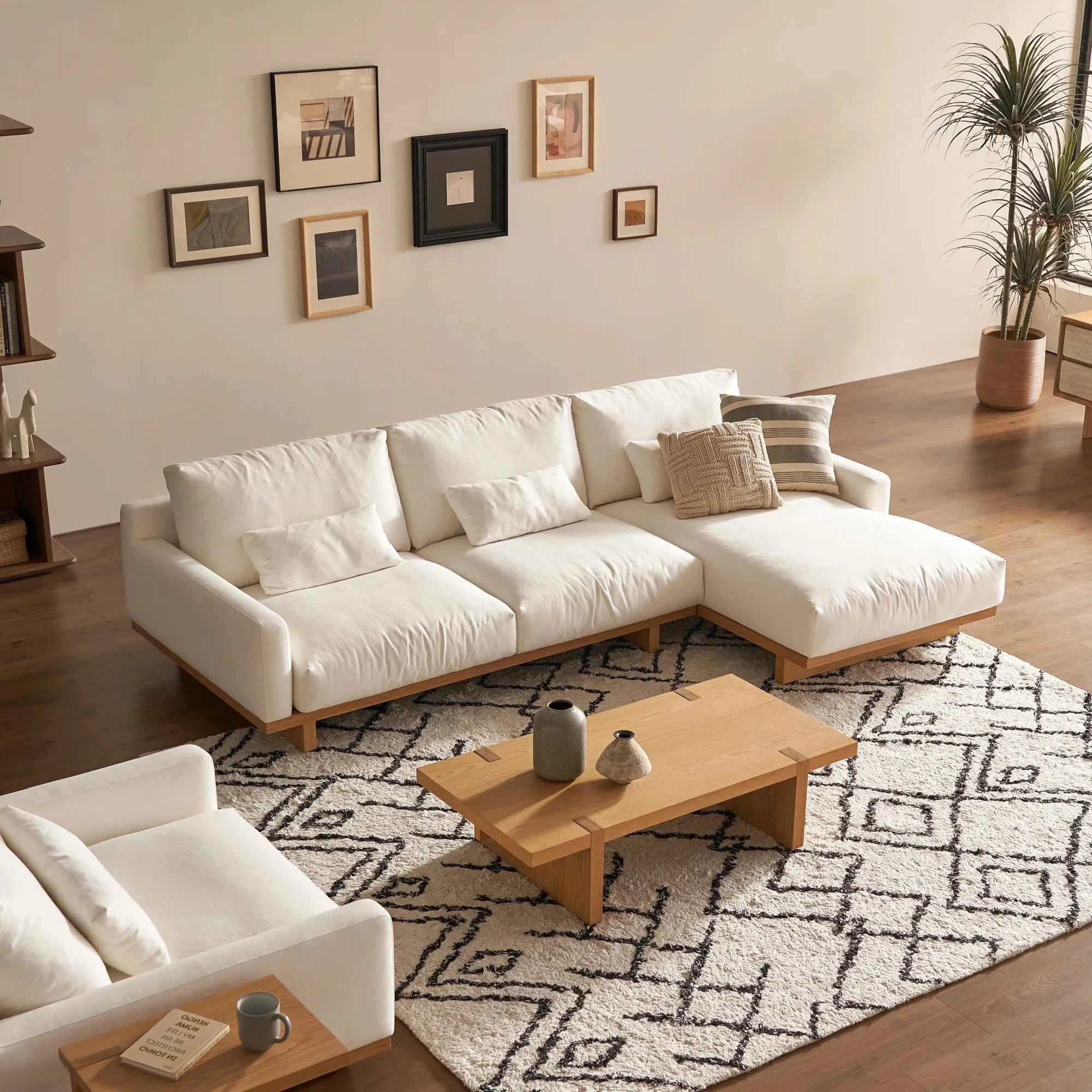 Elegant low profile coffee table with a sleek modern design perfect for contemporary interiors