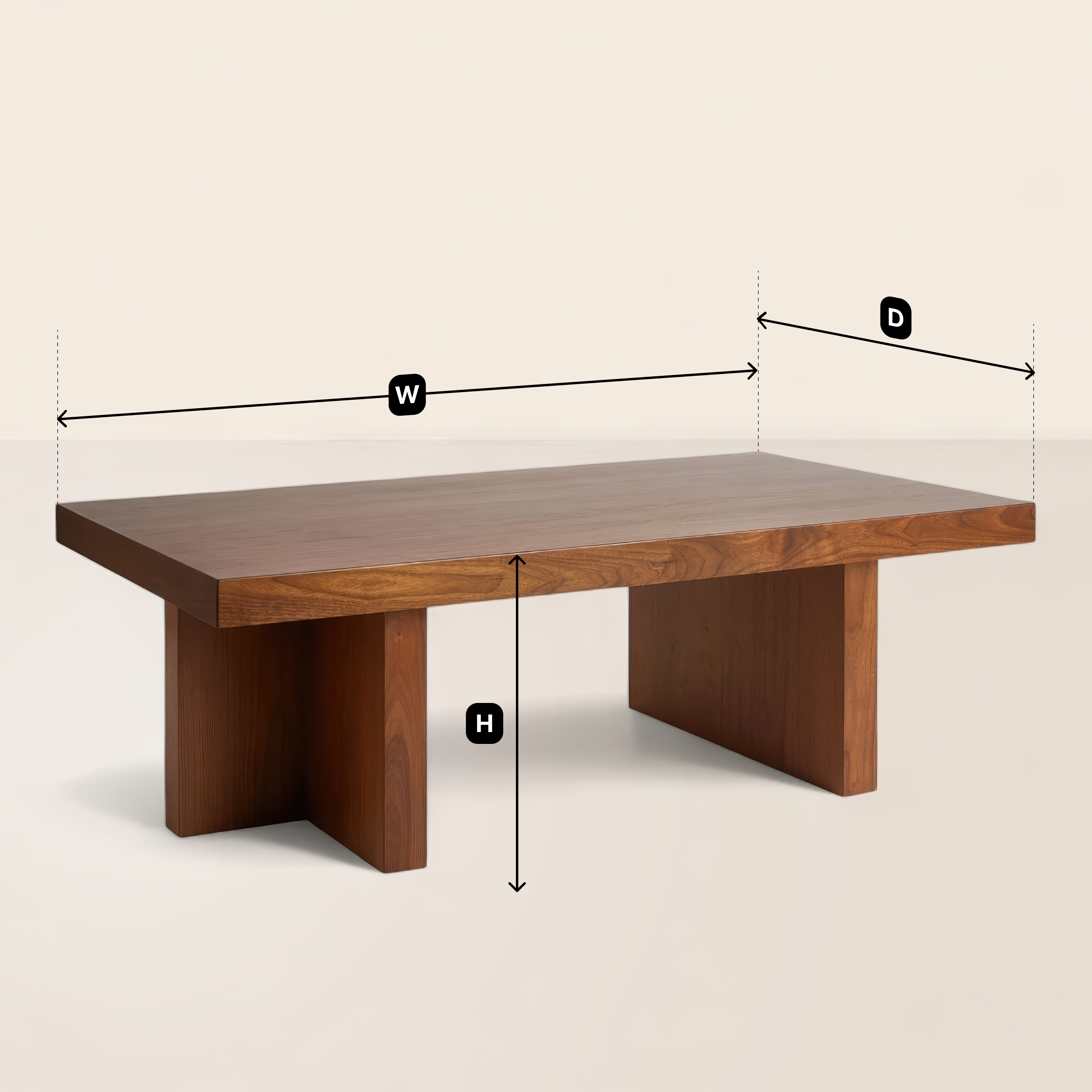 Minimalist Coffee Table Highlighting Bold Geometric Design