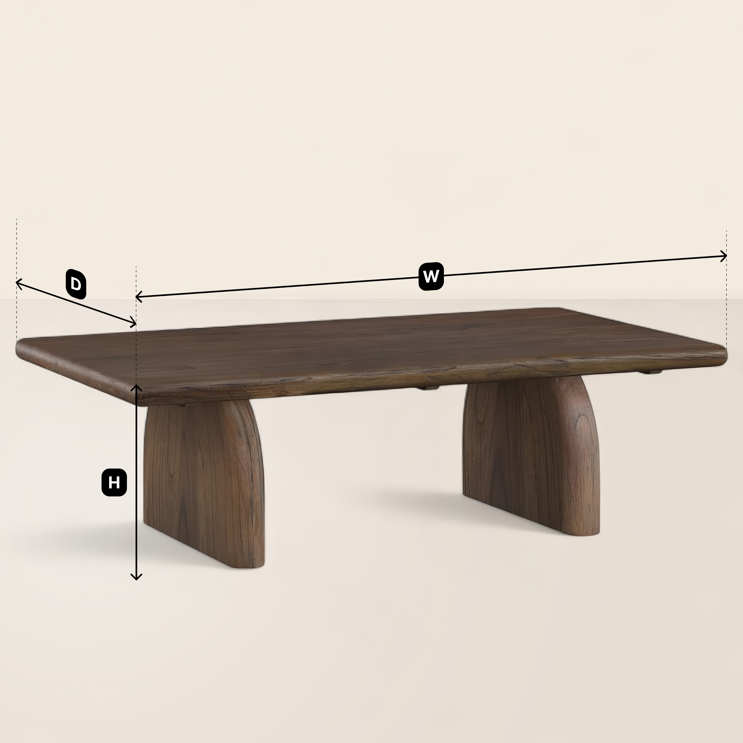 Sculptural Coffee Table Modern Minimalist Statement Piece