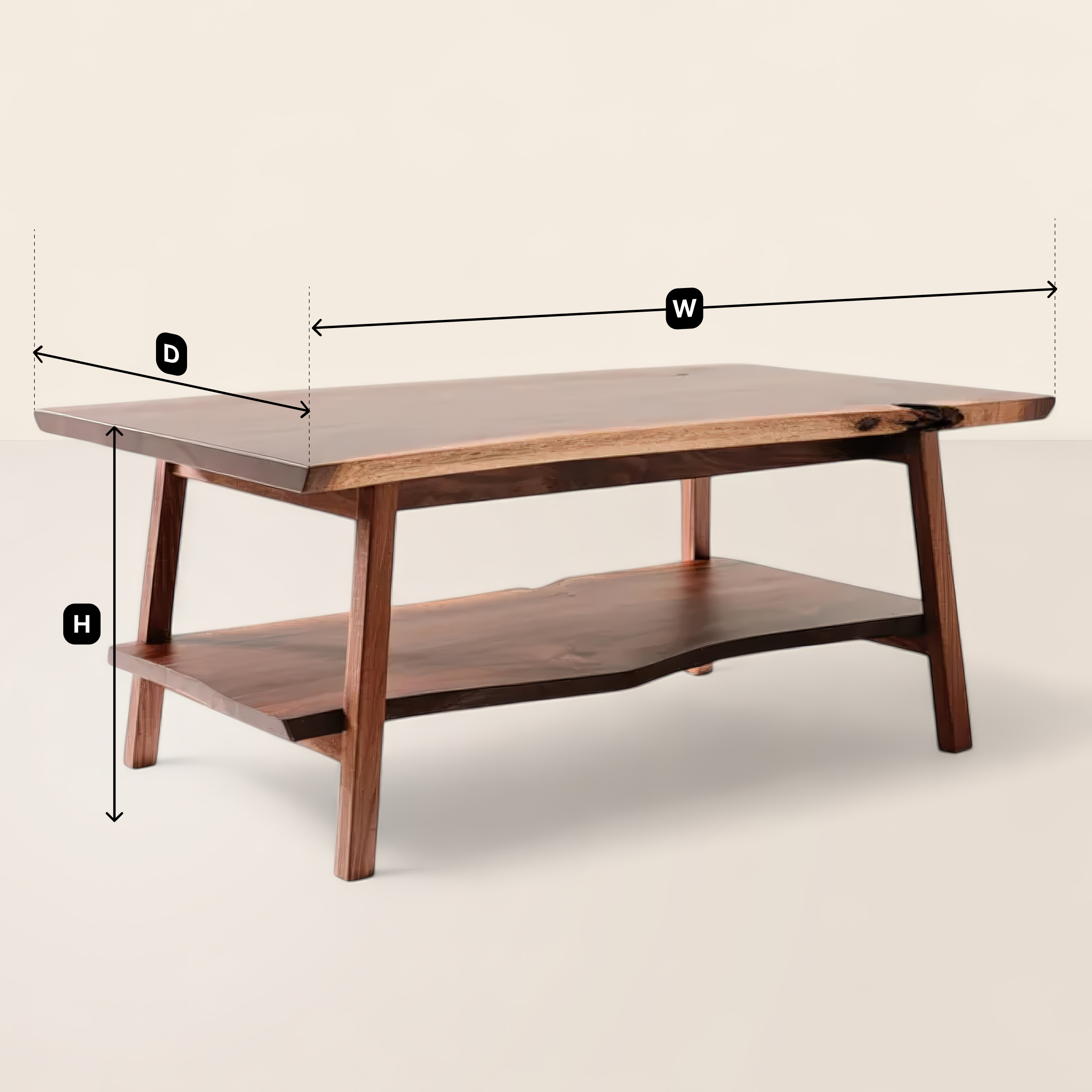 Split Level Coffee Table Layered Design for Living Comfort