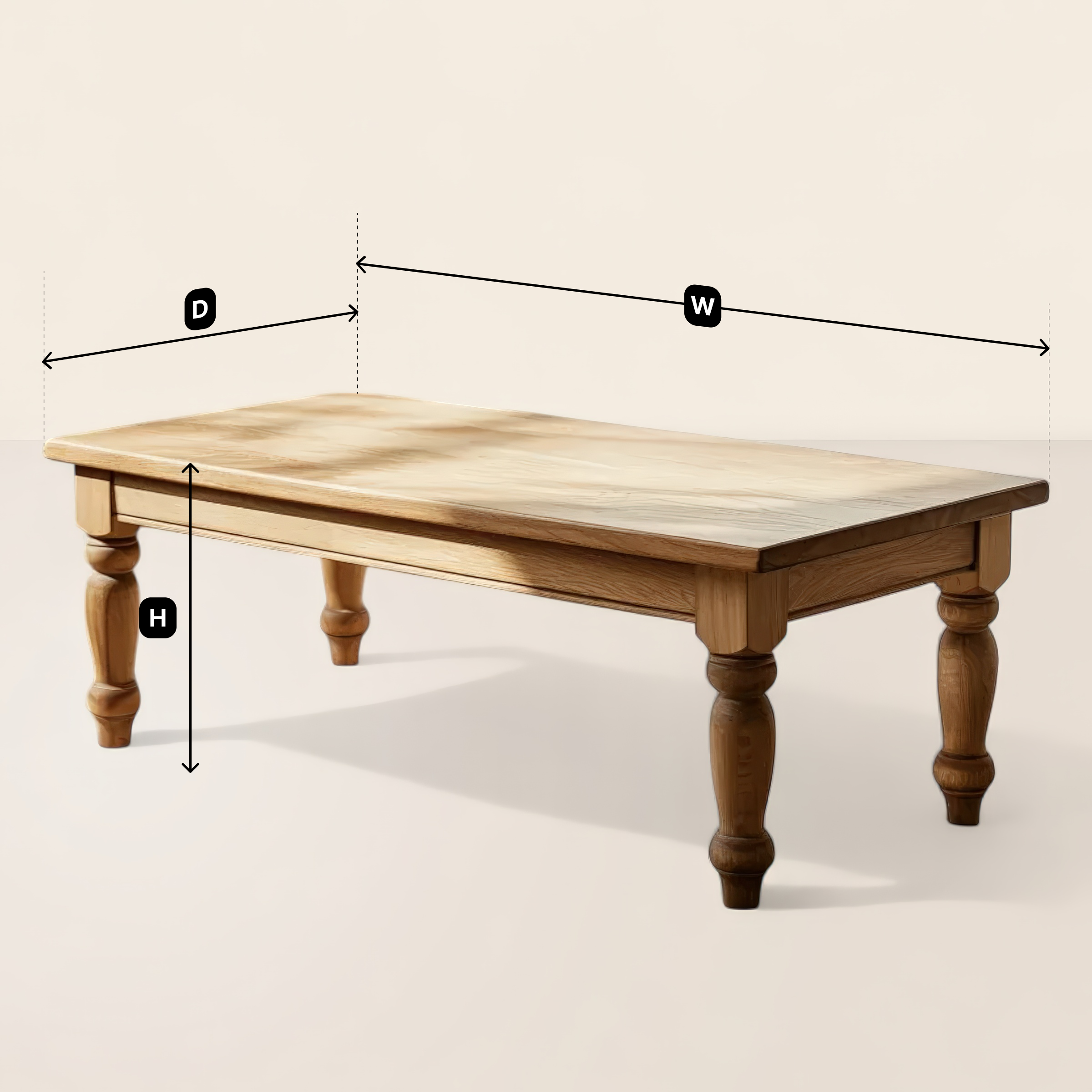 Traditional Coffee Table Elegant Living Room Accent