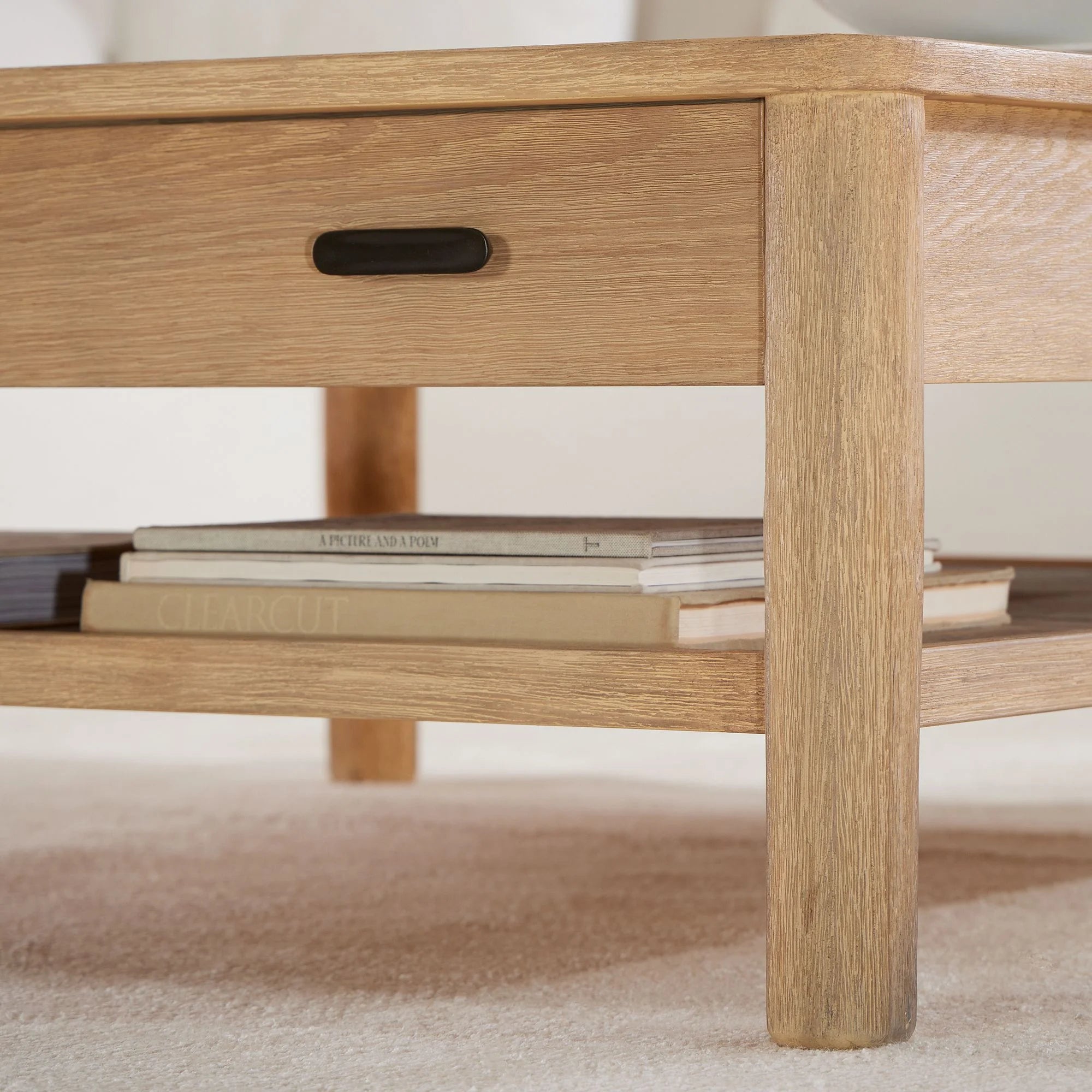 Square Coffee Table Modern Storage Accent Piece