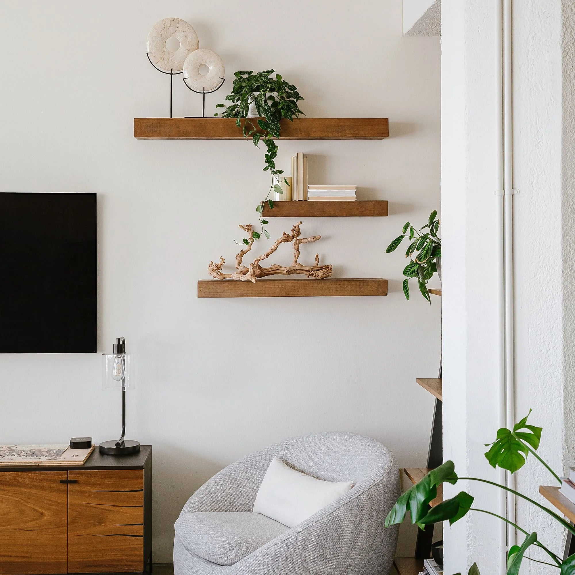 Modern Floating Wall Shelf Decorative Display Unit