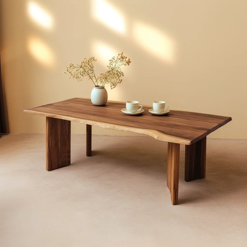 Living Table with curved silhouette in contemporary living space