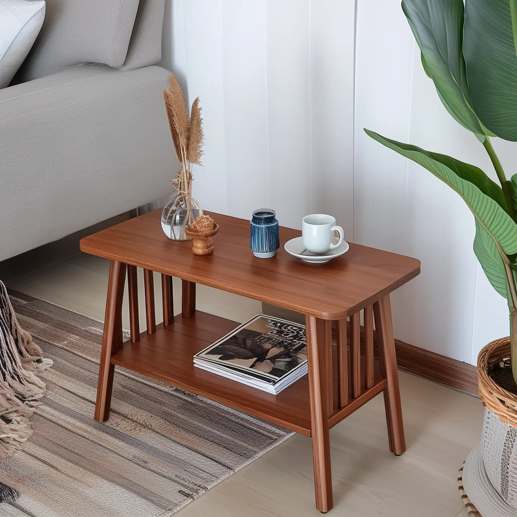 Mid-Century Coffee Table in modern living setup