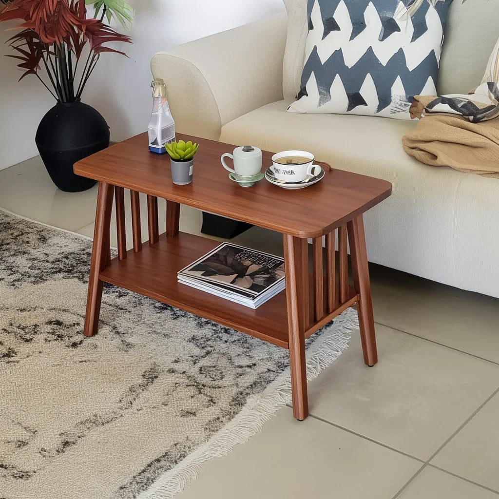 Mid-Century Coffee Table in modern living setup