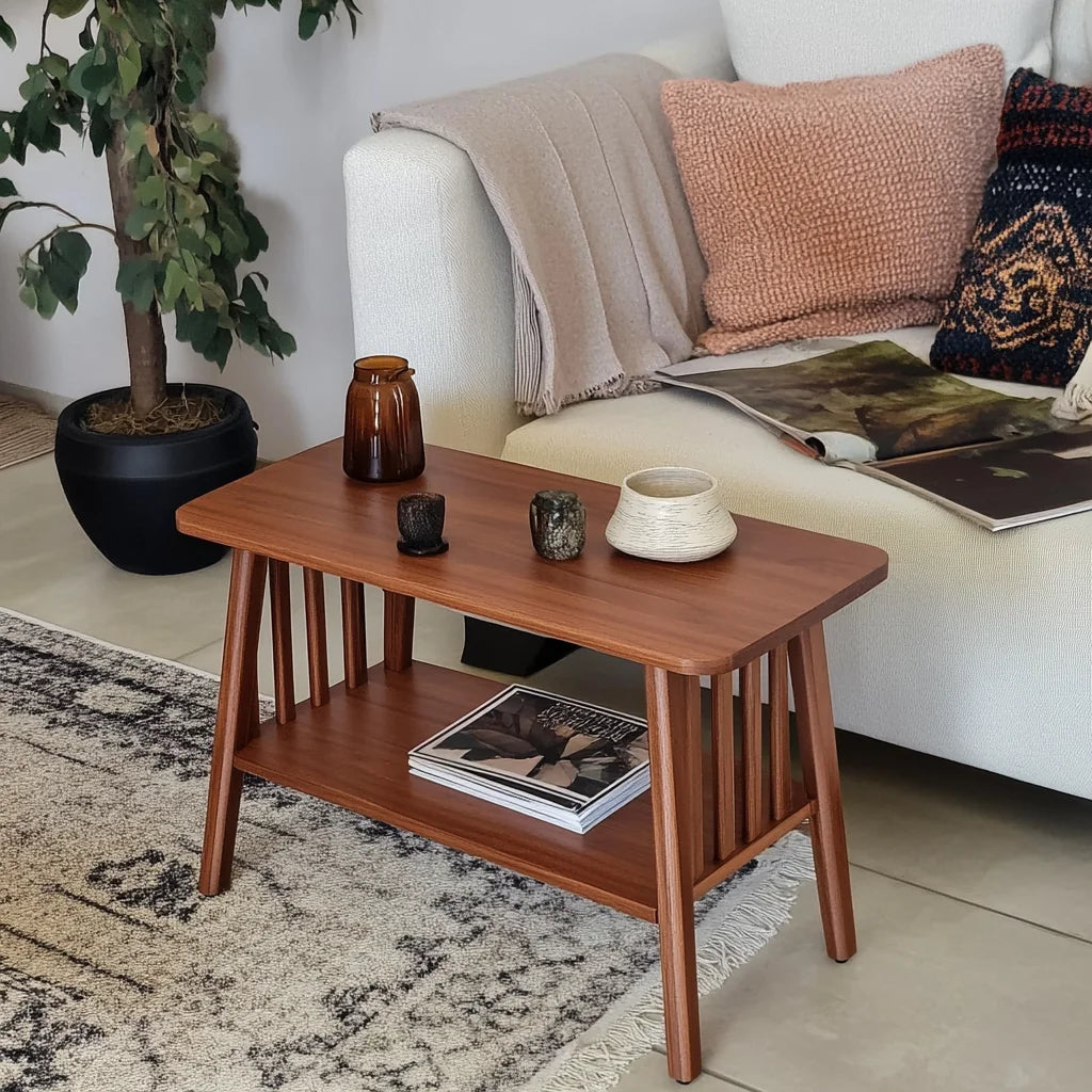 Mid-Century Coffee Table in modern living setup