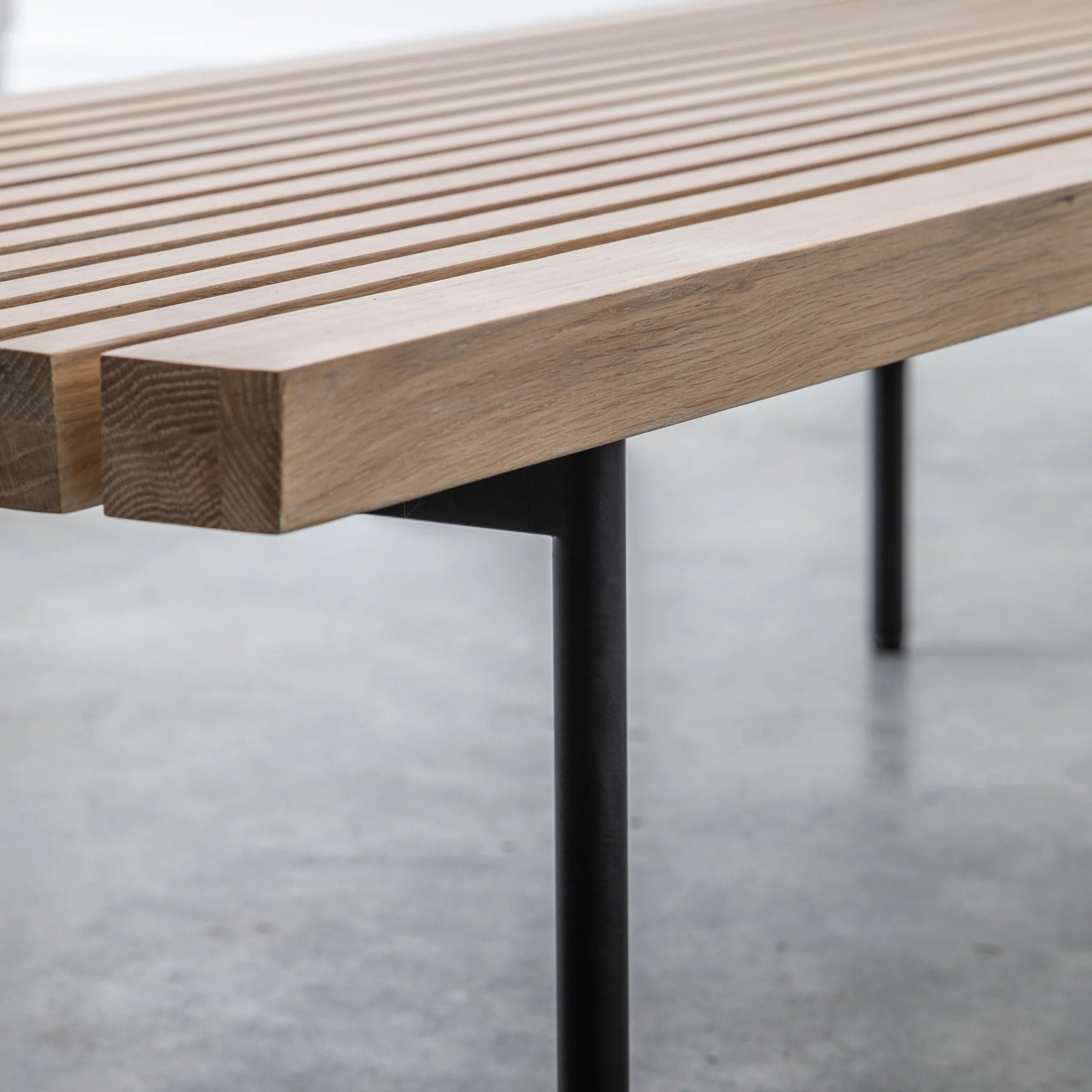 Modern Slatted Coffee Table with open design