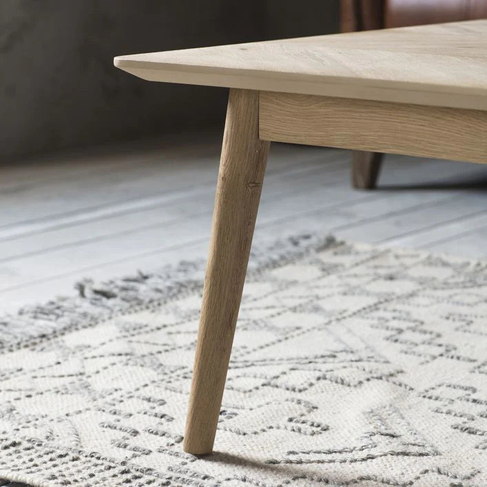 Modern Square Coffee Table with sturdy tapered legs