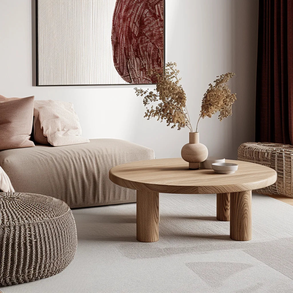 Modern Wooden Coffee Table in a stylish living room