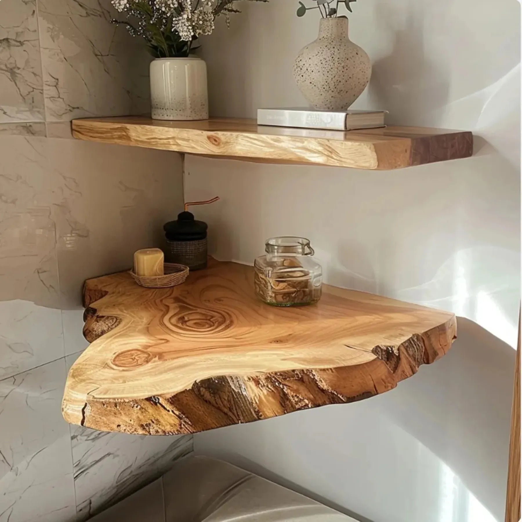 Premium floating wall shelf providing a stylish and space saving storage solution