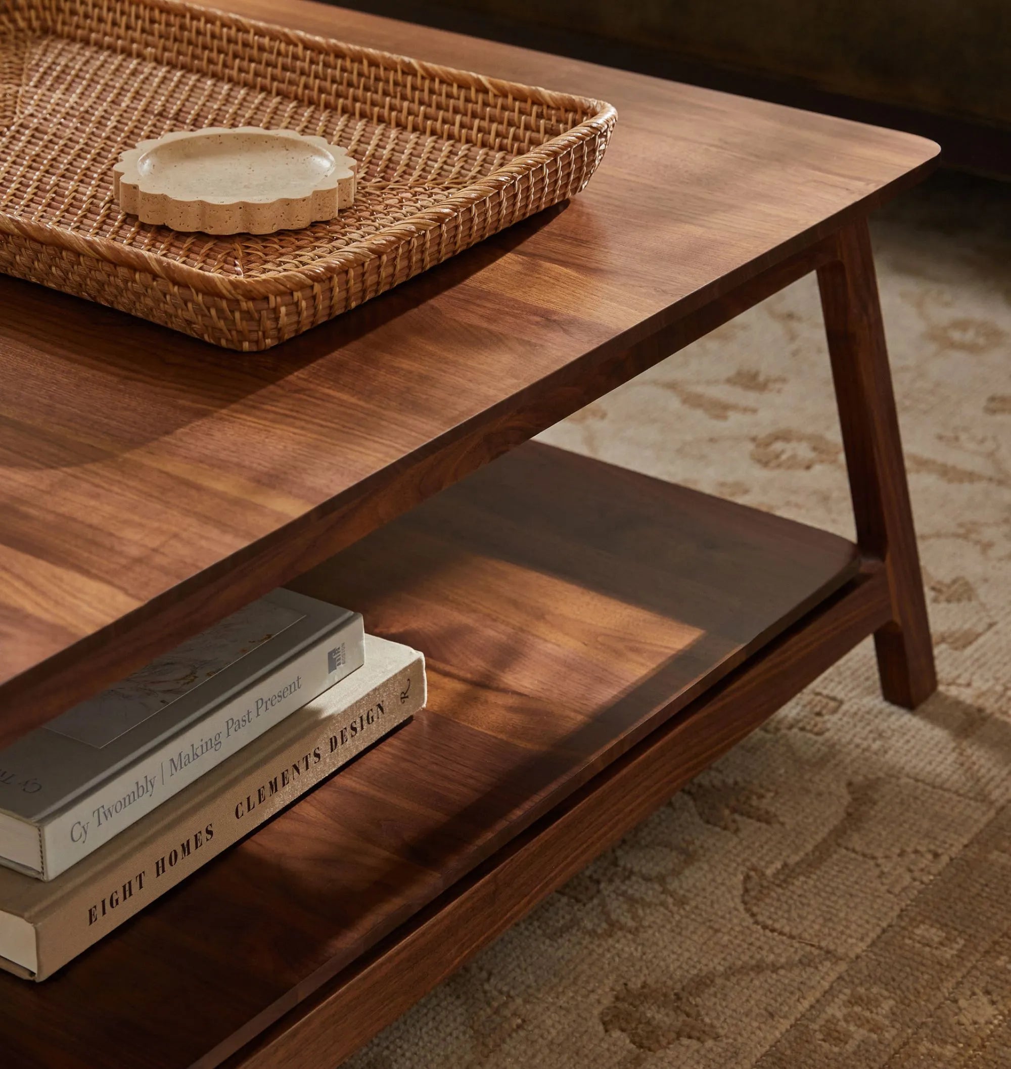 Scandinavian Inspired Coffee Table with lower shelf