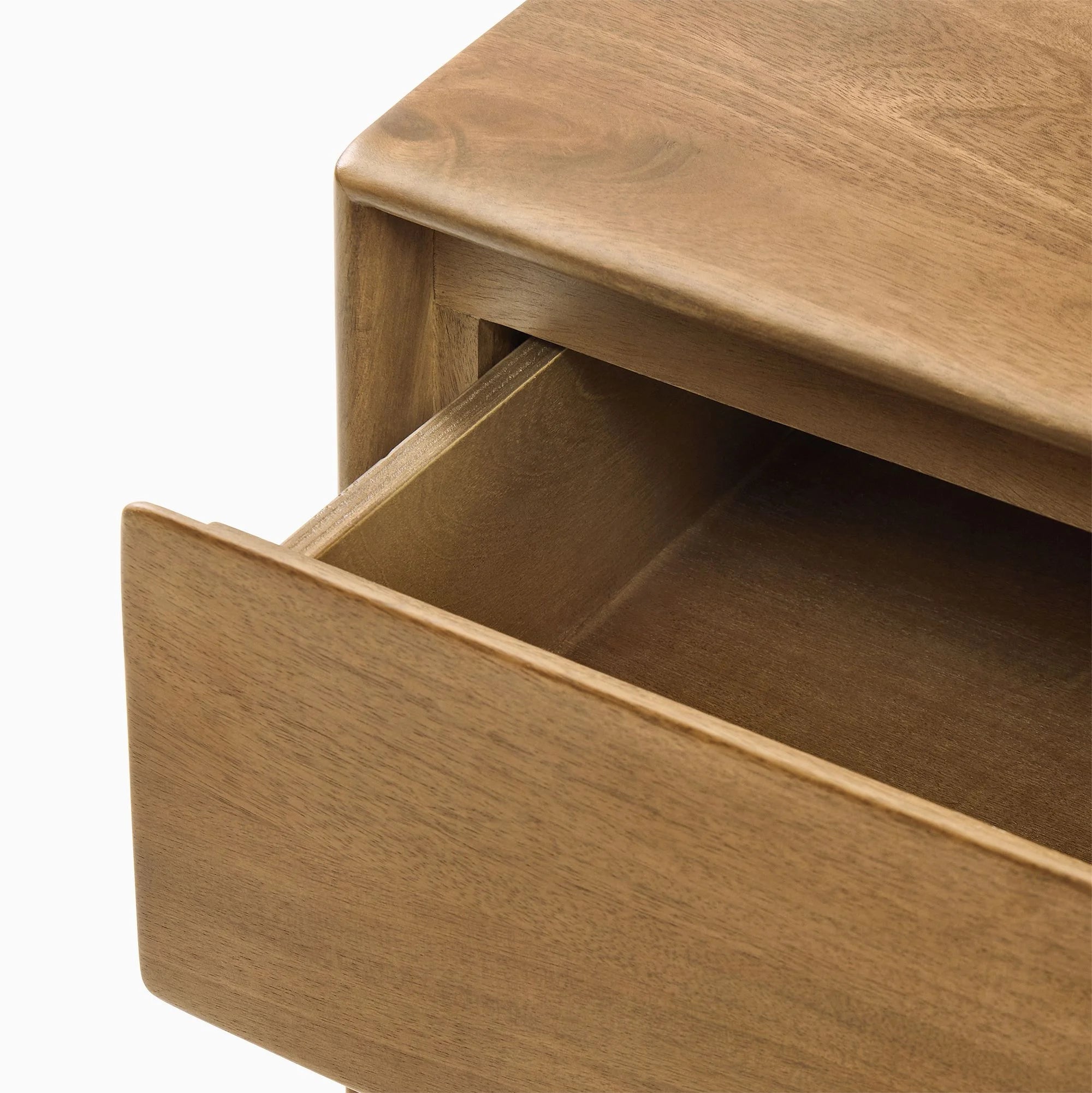 Sleek Urban Bedside Nightstand with spacious drawer and open shelf
