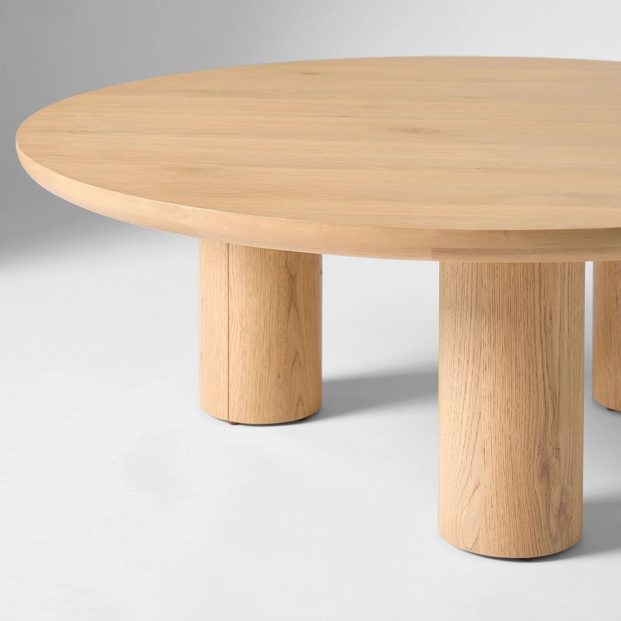 Round Coffee Table Four Column Design