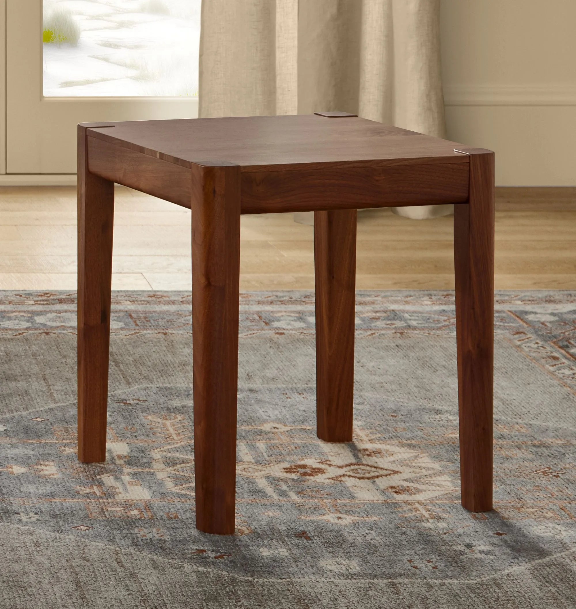 Stylish modern wooden side table with a minimalist design