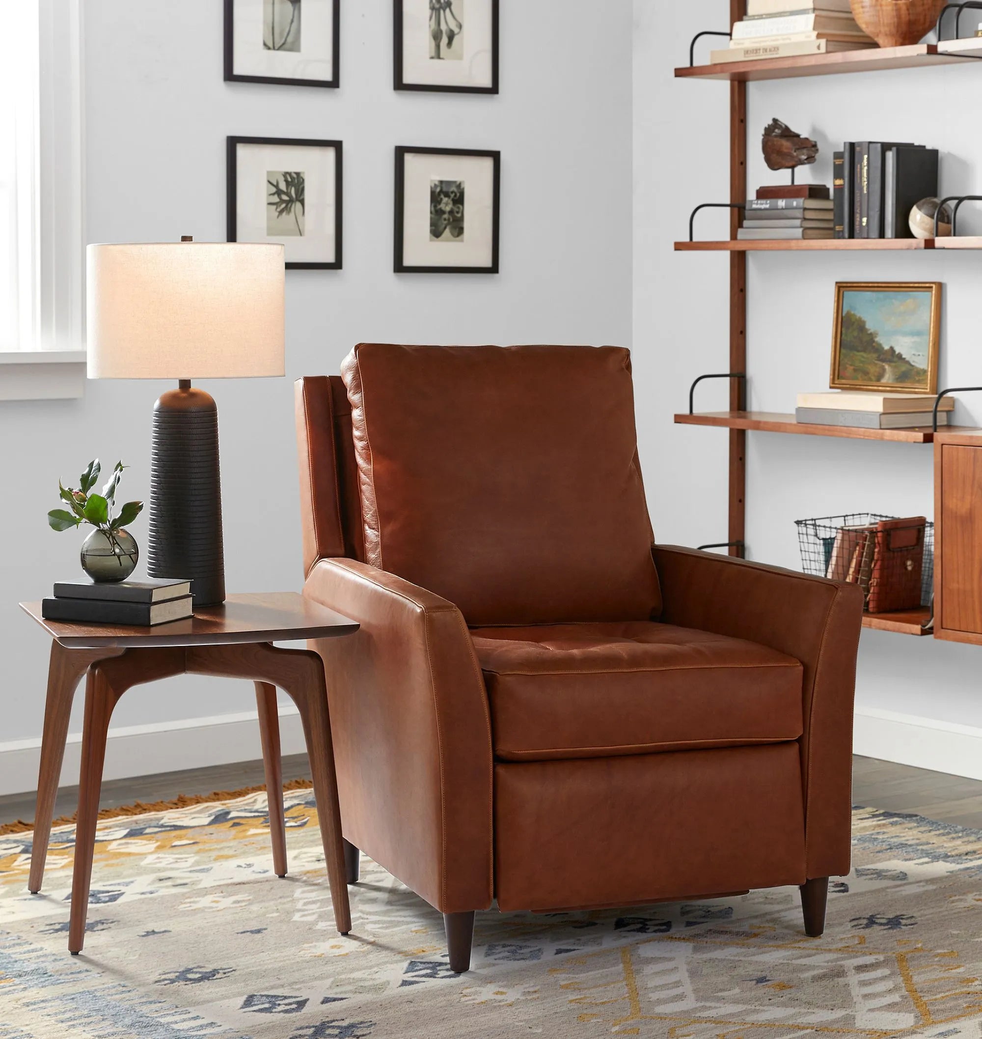 Timeless Mid-Century Modern Side Table with tapered legs.