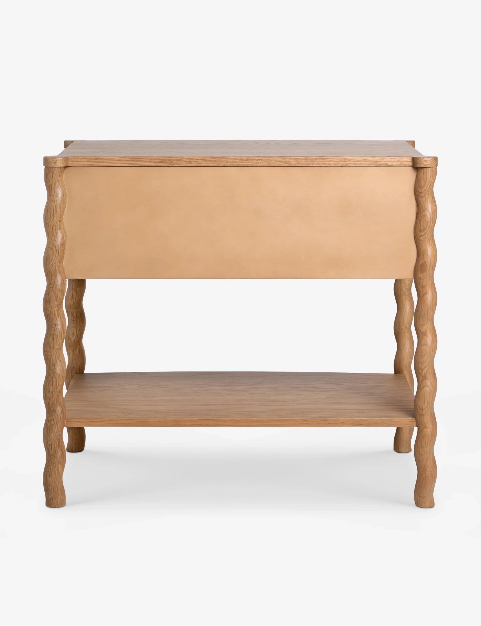 Twisted Leg Nightstand with storage drawer and open shelf