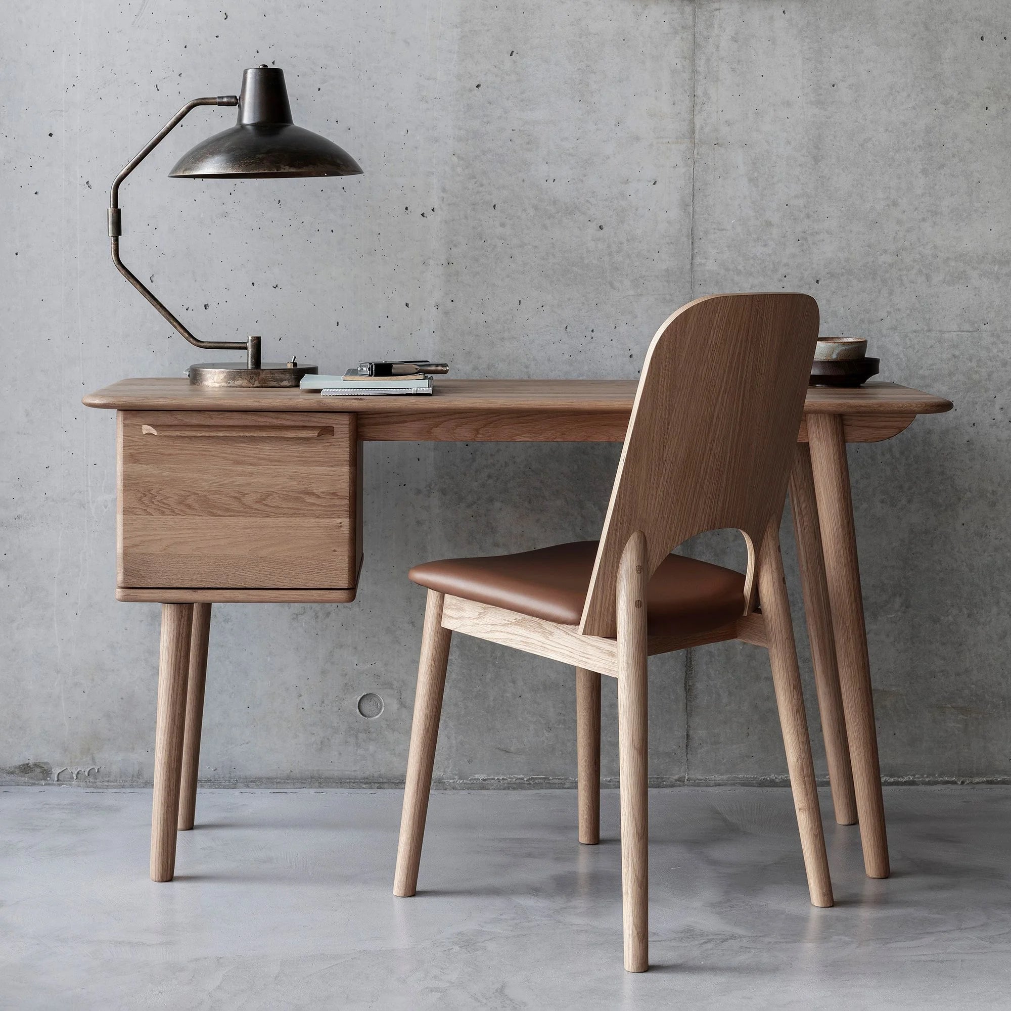 Rowan Writing Desk Compact Storage Modern Minimalist Design