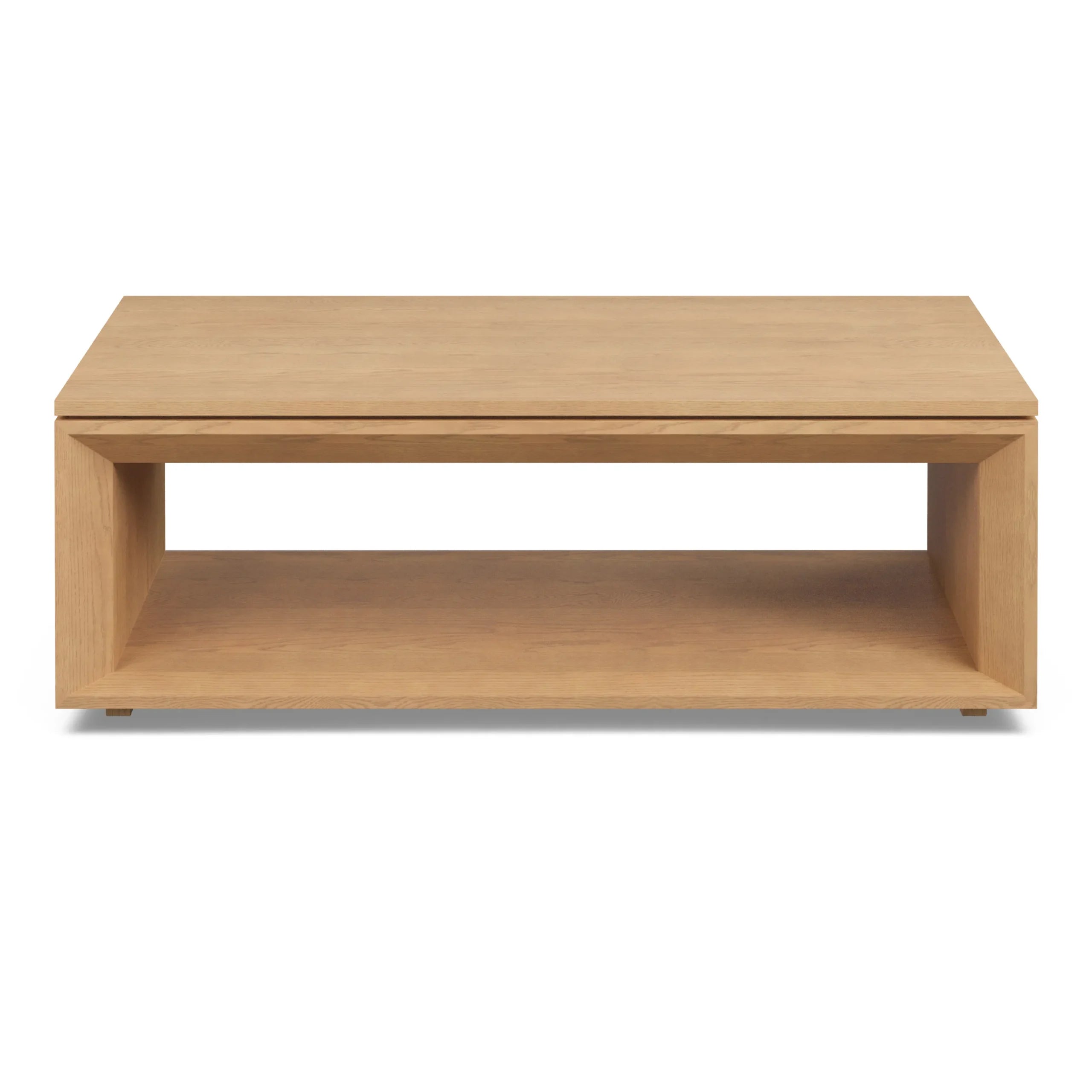 Wide Coffee Table with open storage shelf