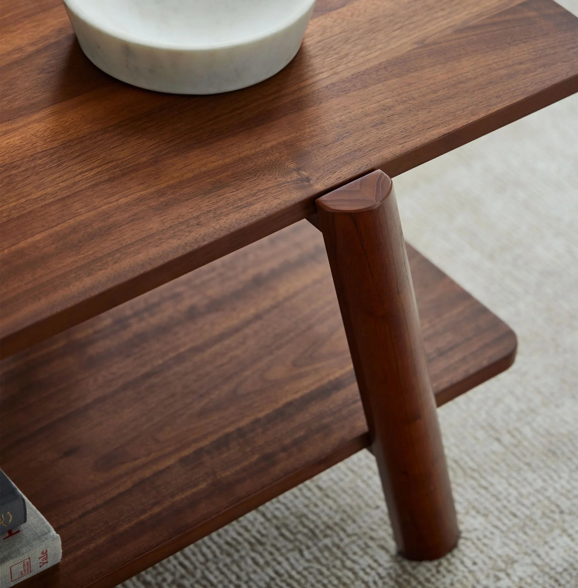 Modern Rectangular Coffee Table Double Tier Design