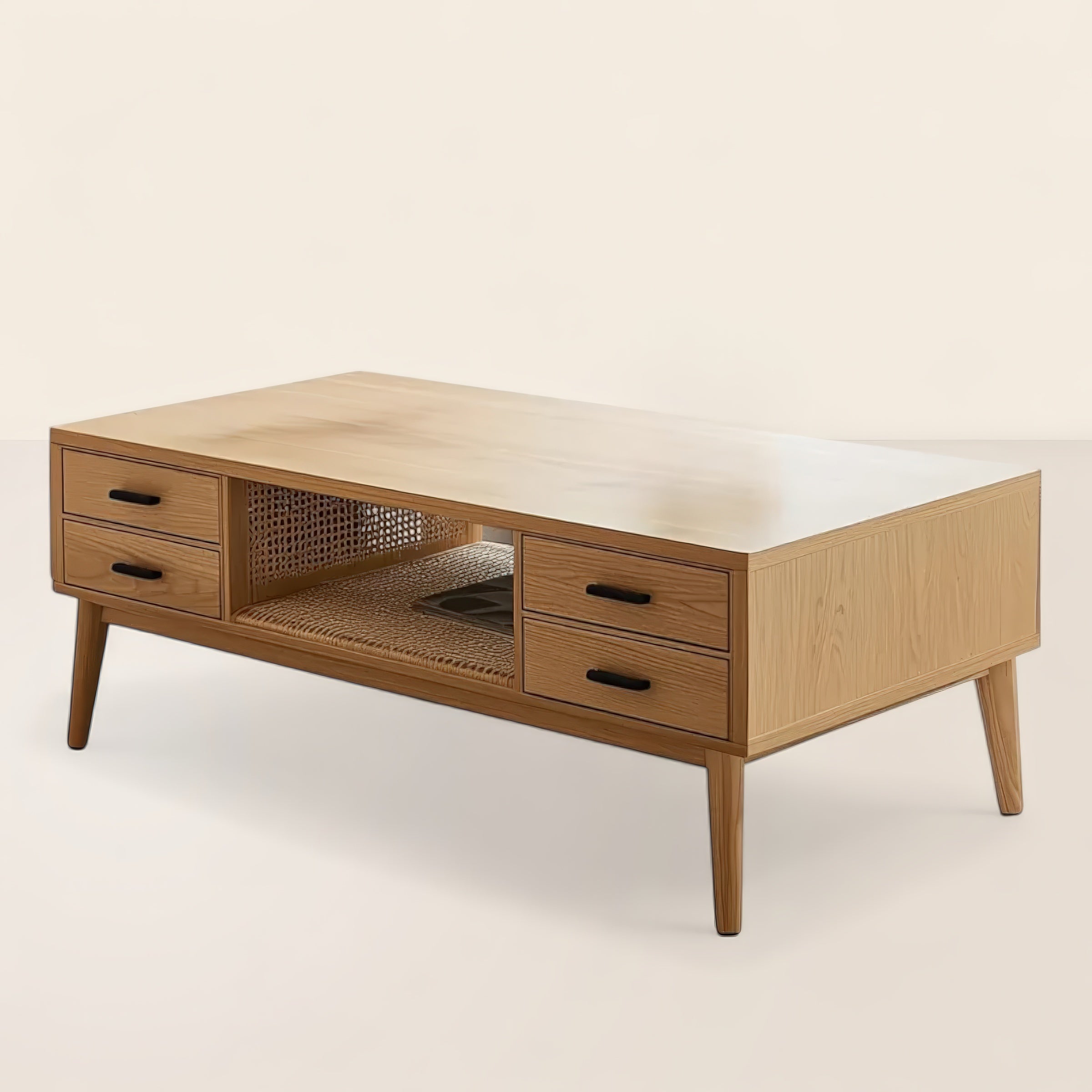Scandinavian Wooden Coffee Table Elegant Functional Design