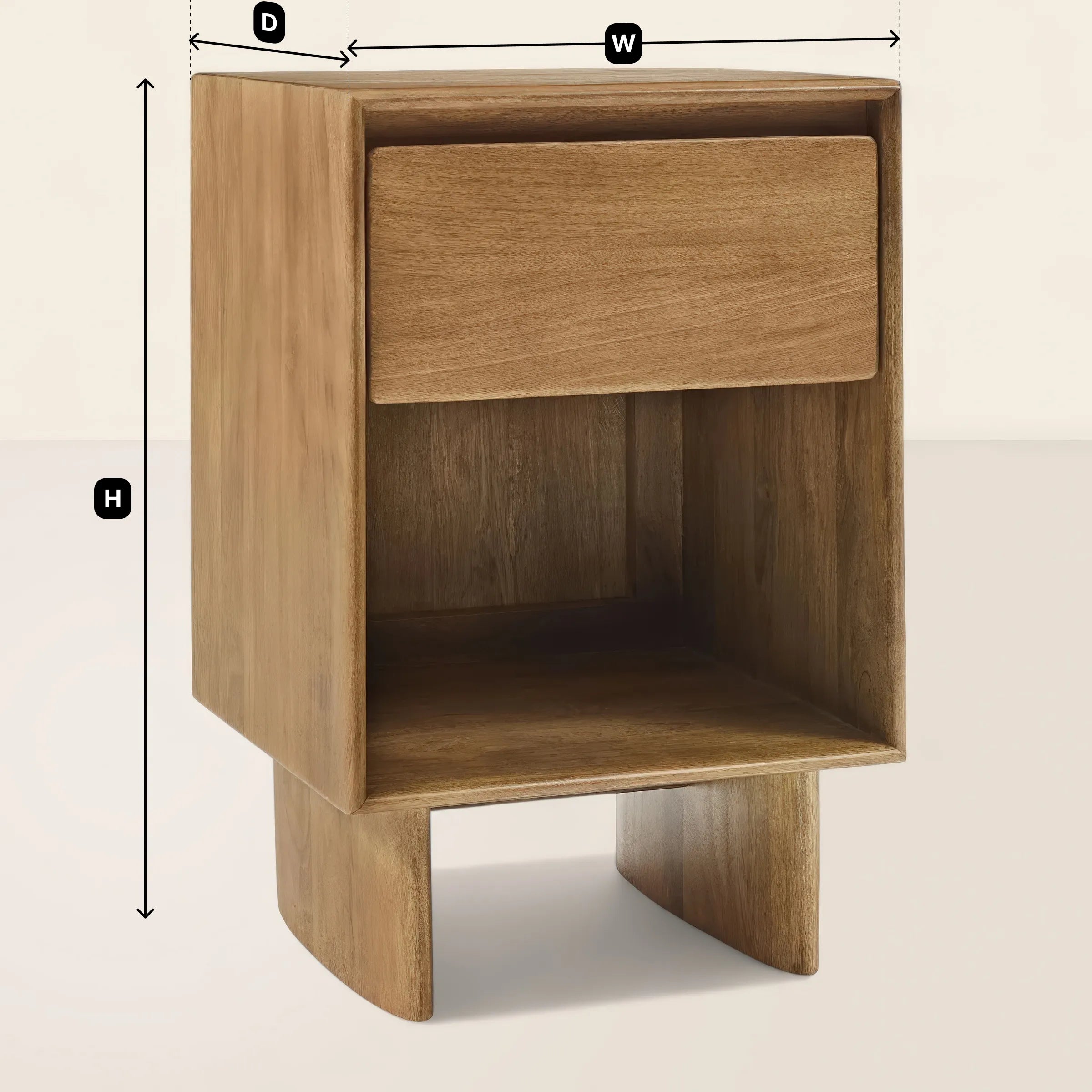 Sleek Urban Bedside Nightstand with Drawer