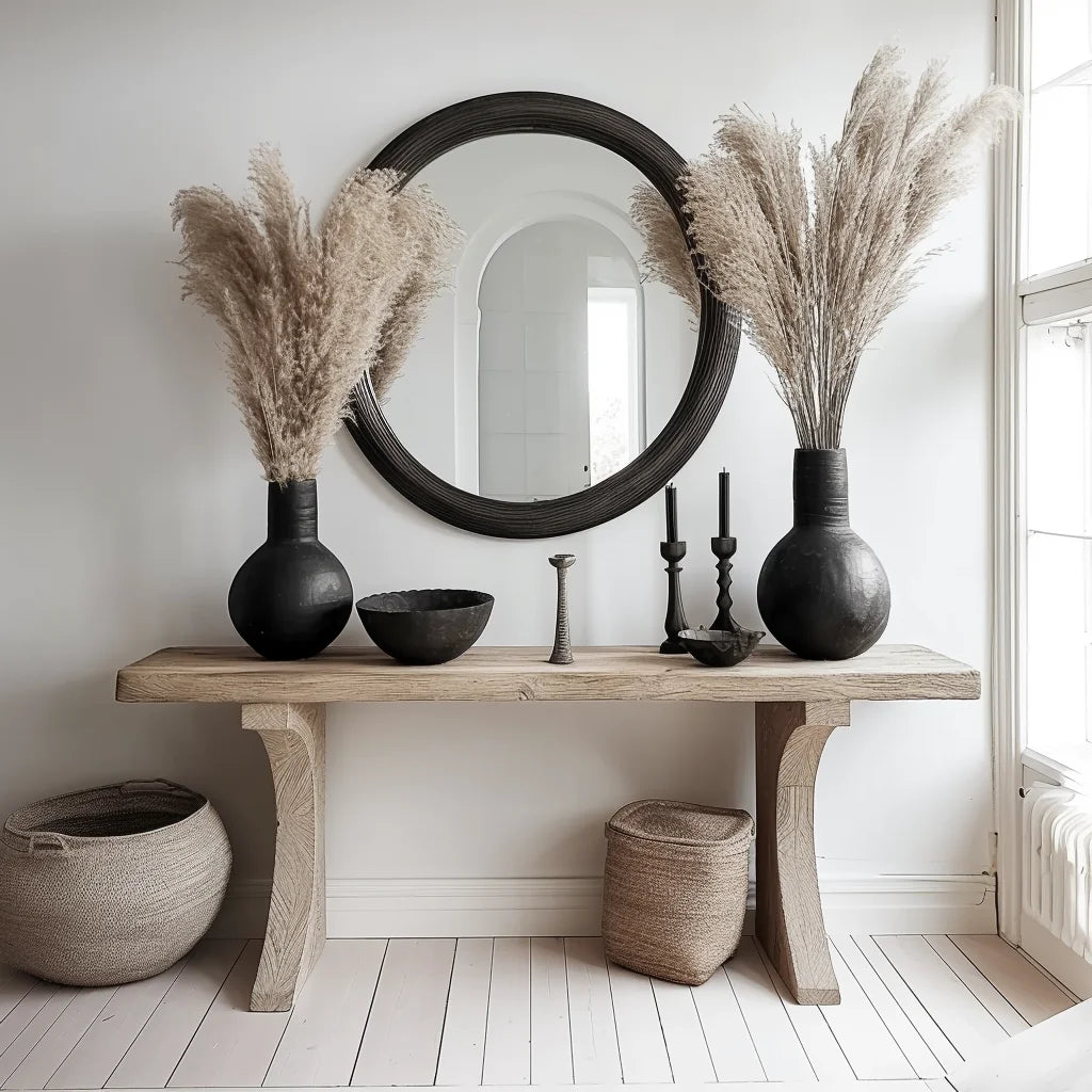 Rustic Entry Console Table Natural Accent Piece