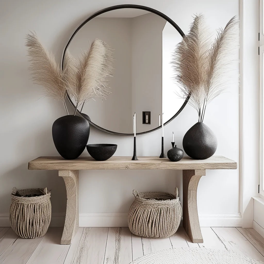 Rustic Entry Console Table Natural Accent Piece