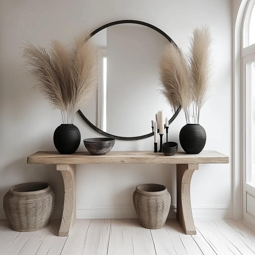 Rustic Entry Console Table Natural Accent Piece