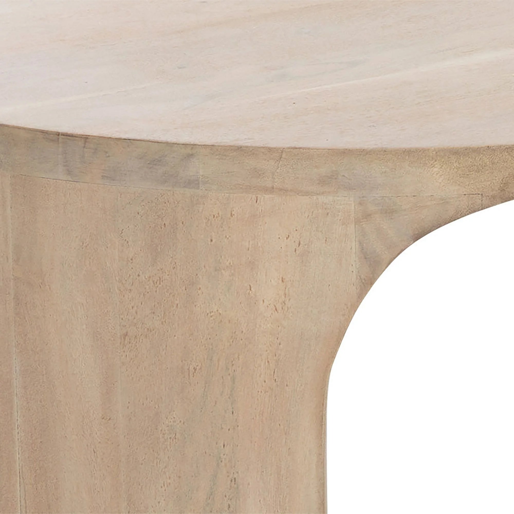 Oval Coffee Table Modern Curved Base Design