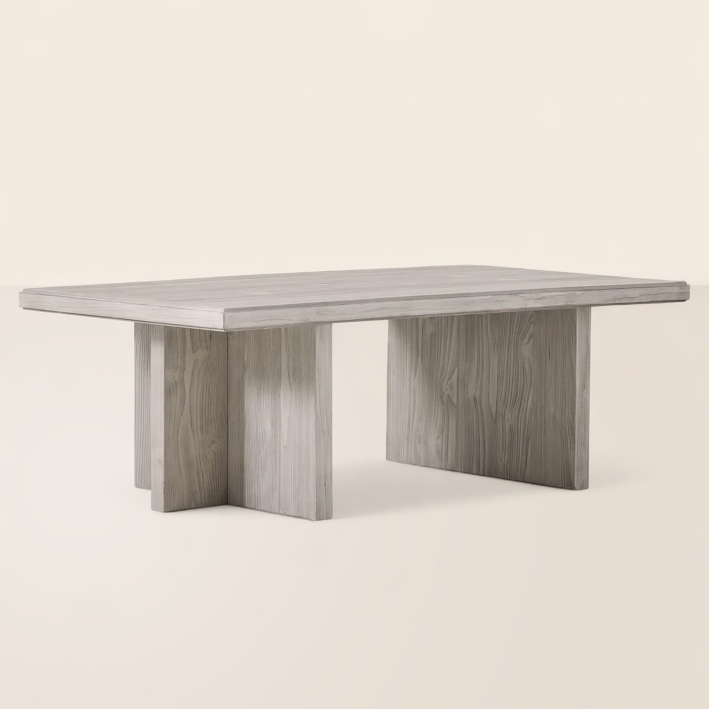 Rectangular Coffee Table Modern Cross-Leg Base Design