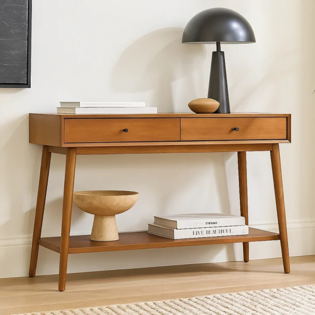 Maximize Storage and Style With a Scandinavian Console Table With Drawers