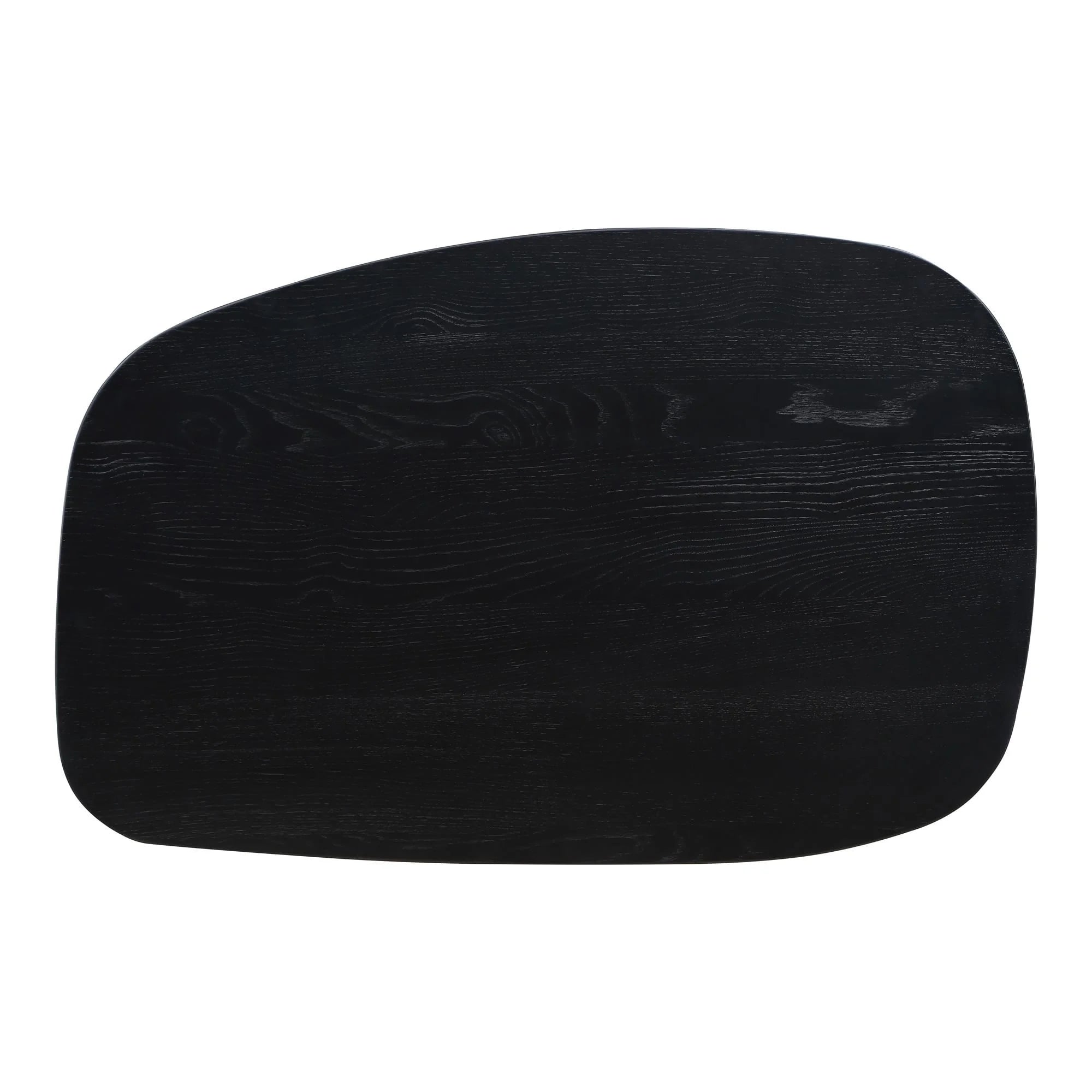 Black Coffee Table Oval Sculptural Design