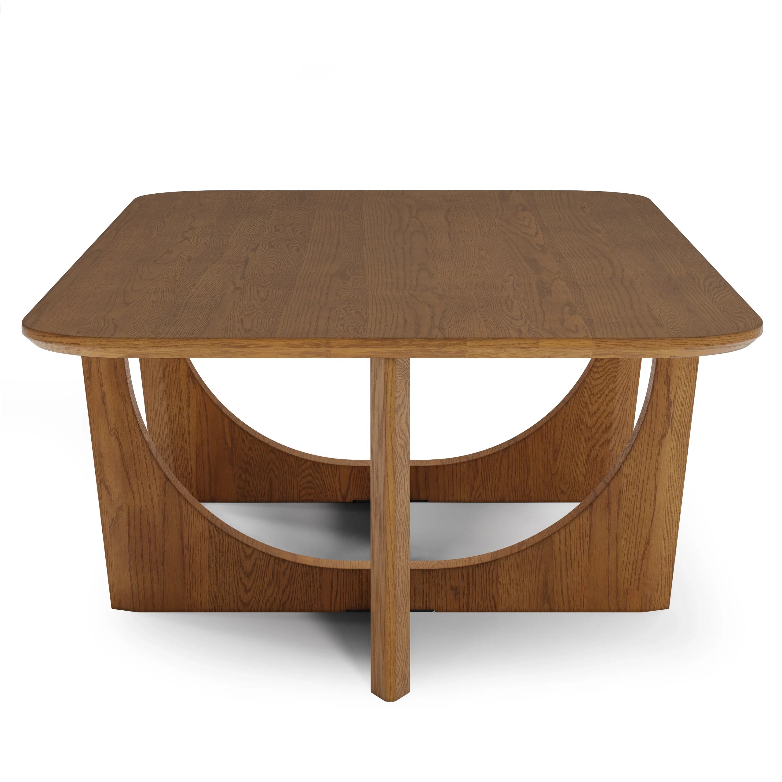 Architectural Coffee Table with geometric sculptural base