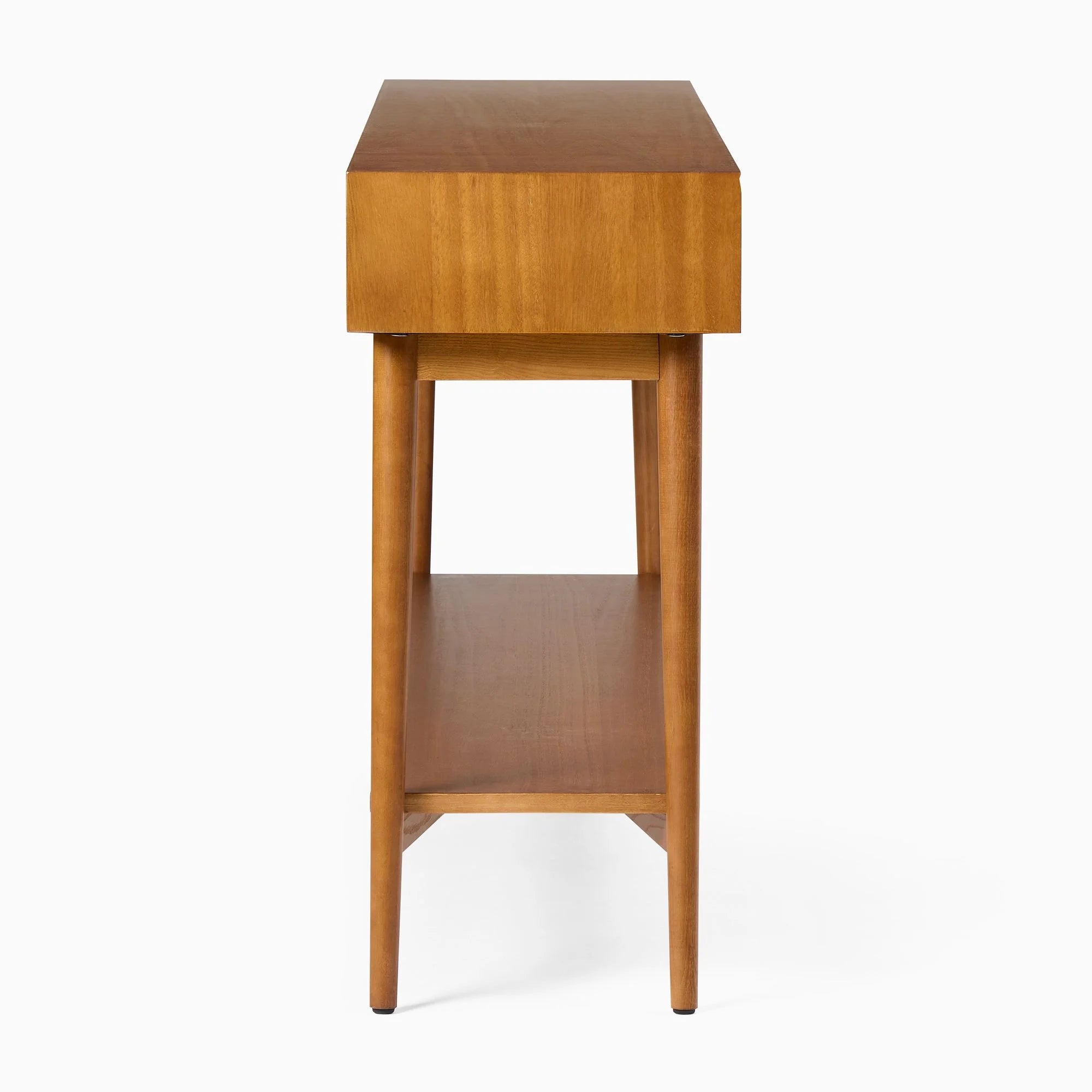 Aurel Mid-Century Console Table Double Drawer Design