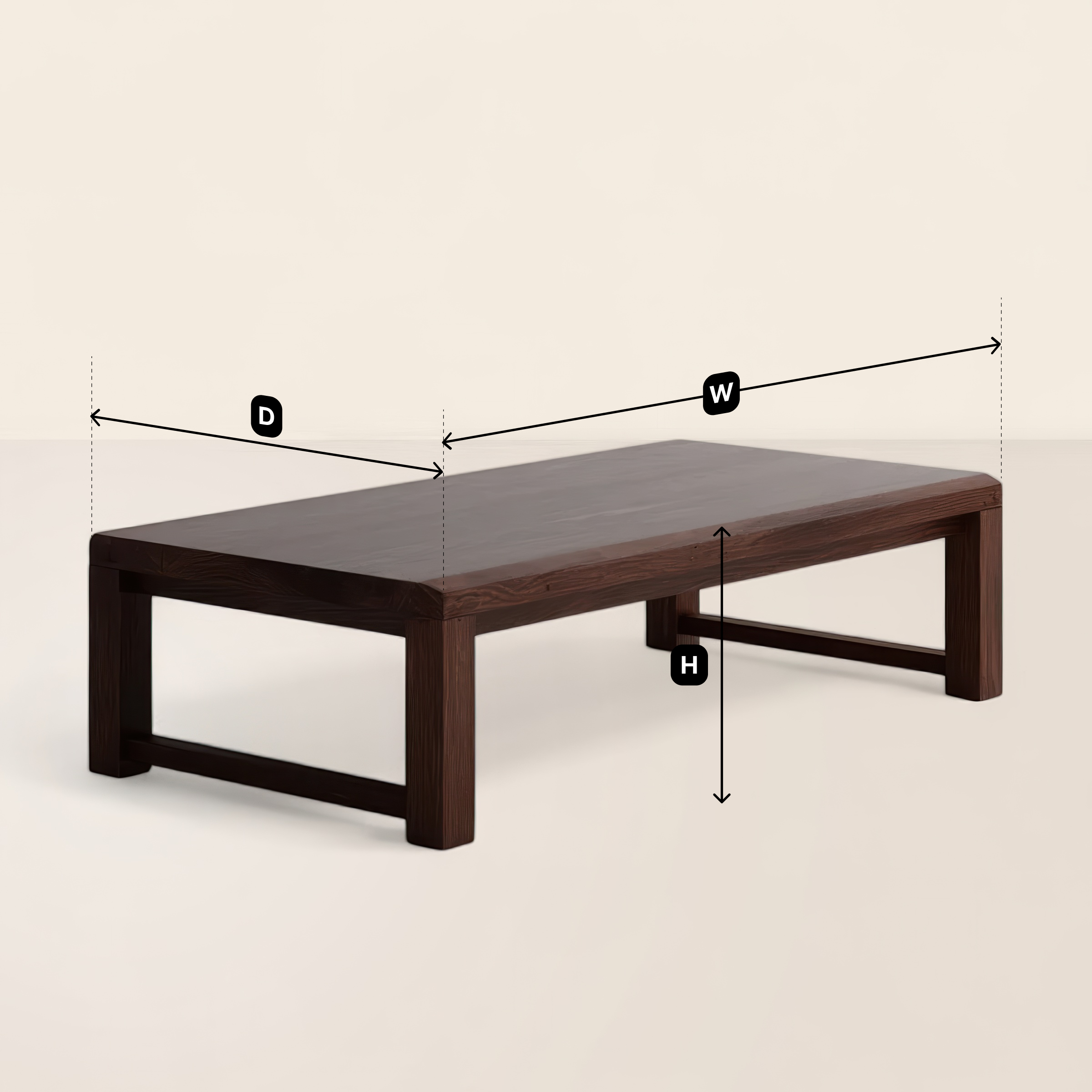 Refined Low Profile Center Table for Modern Interiors