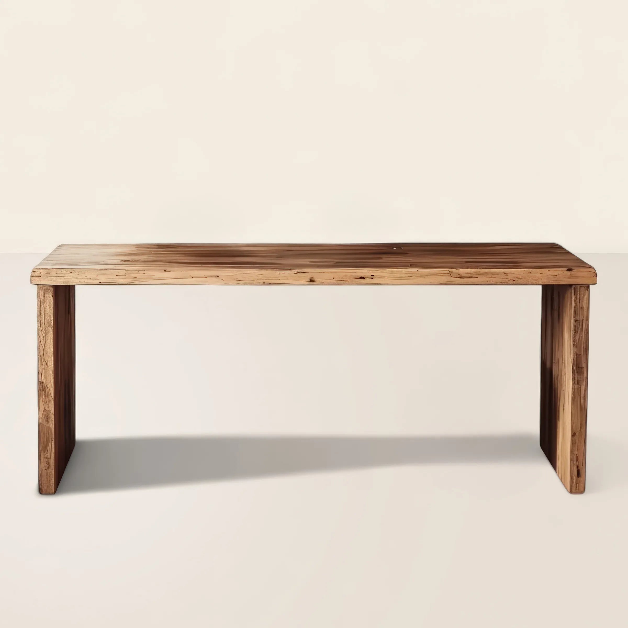 Rustic Wooden Console Table Minimalist Design Entryway Accent