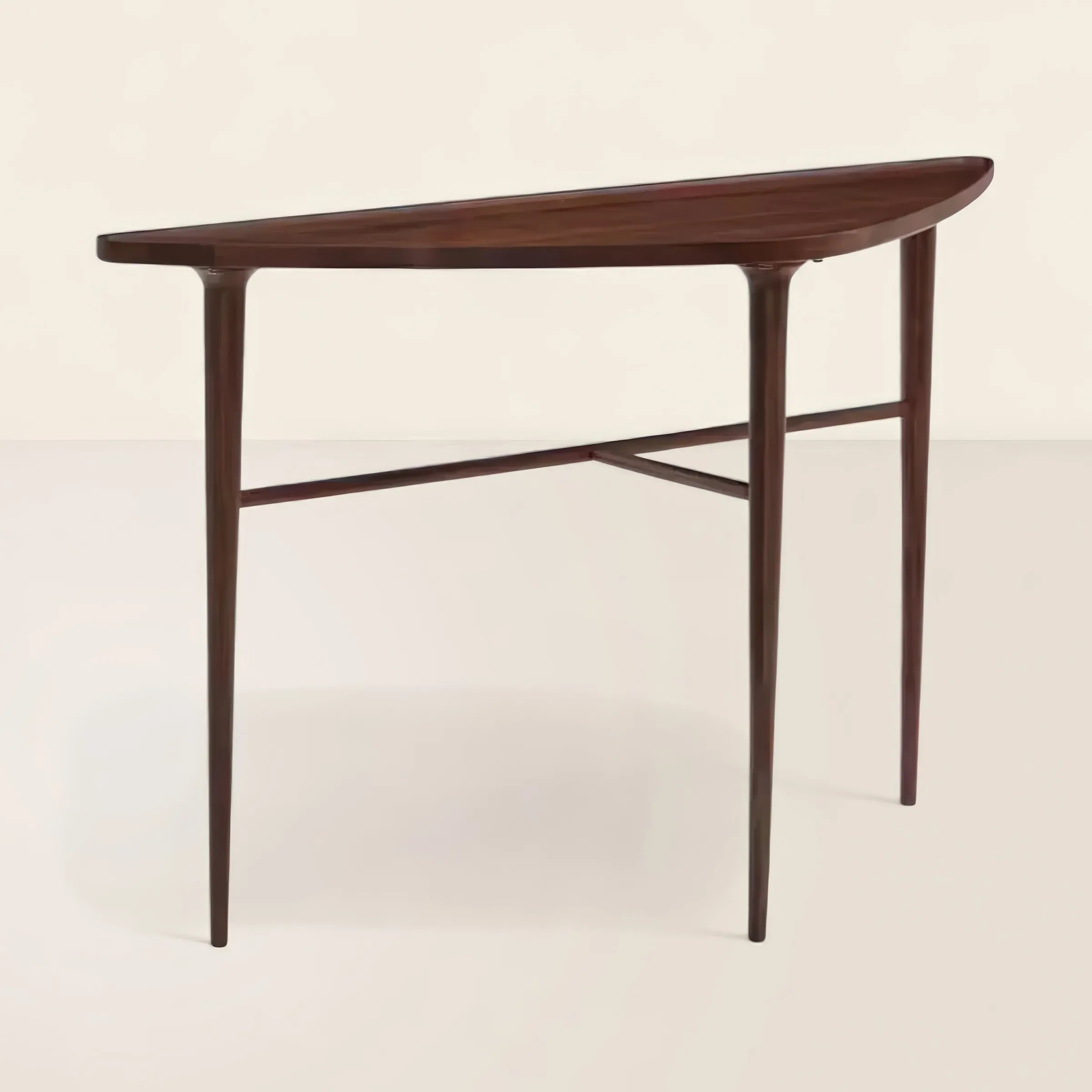 Vintage Console Table Triangular Design Slender Legs