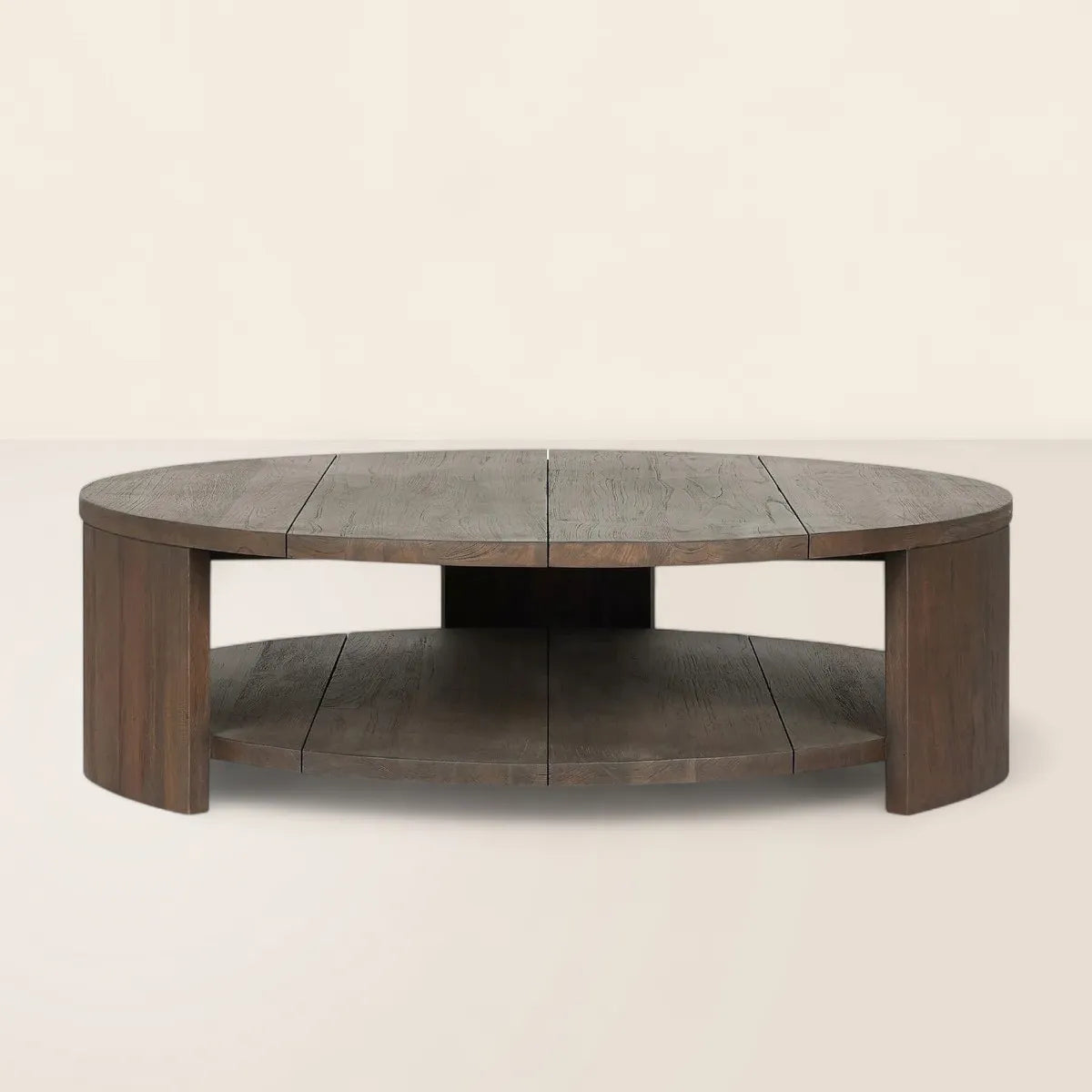 Round Coffee Table Two-Tier Modern Design
