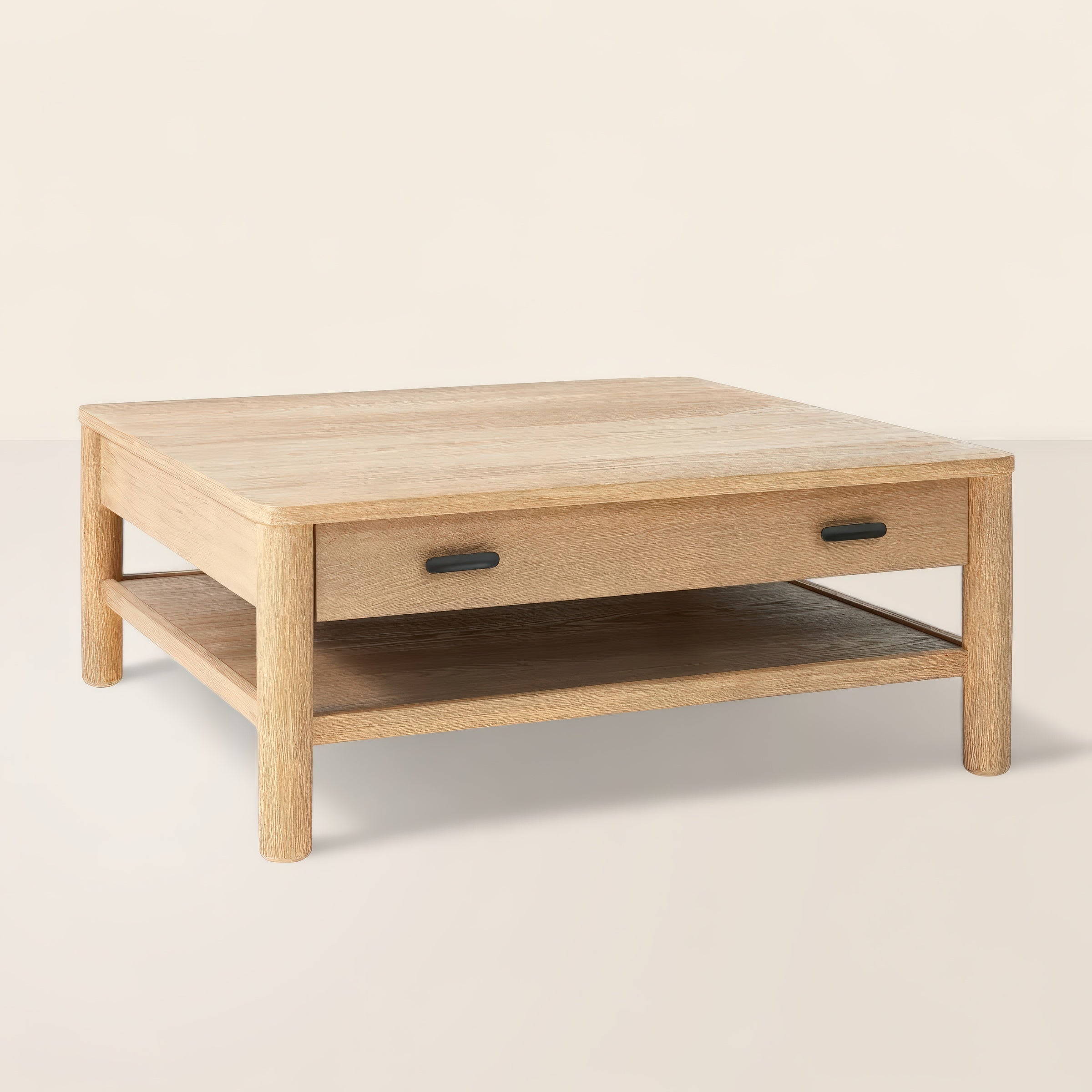 Square Coffee Table Modern Storage Accent Piece