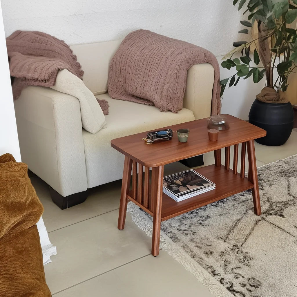 Mid-Century Coffee Table in modern living setup