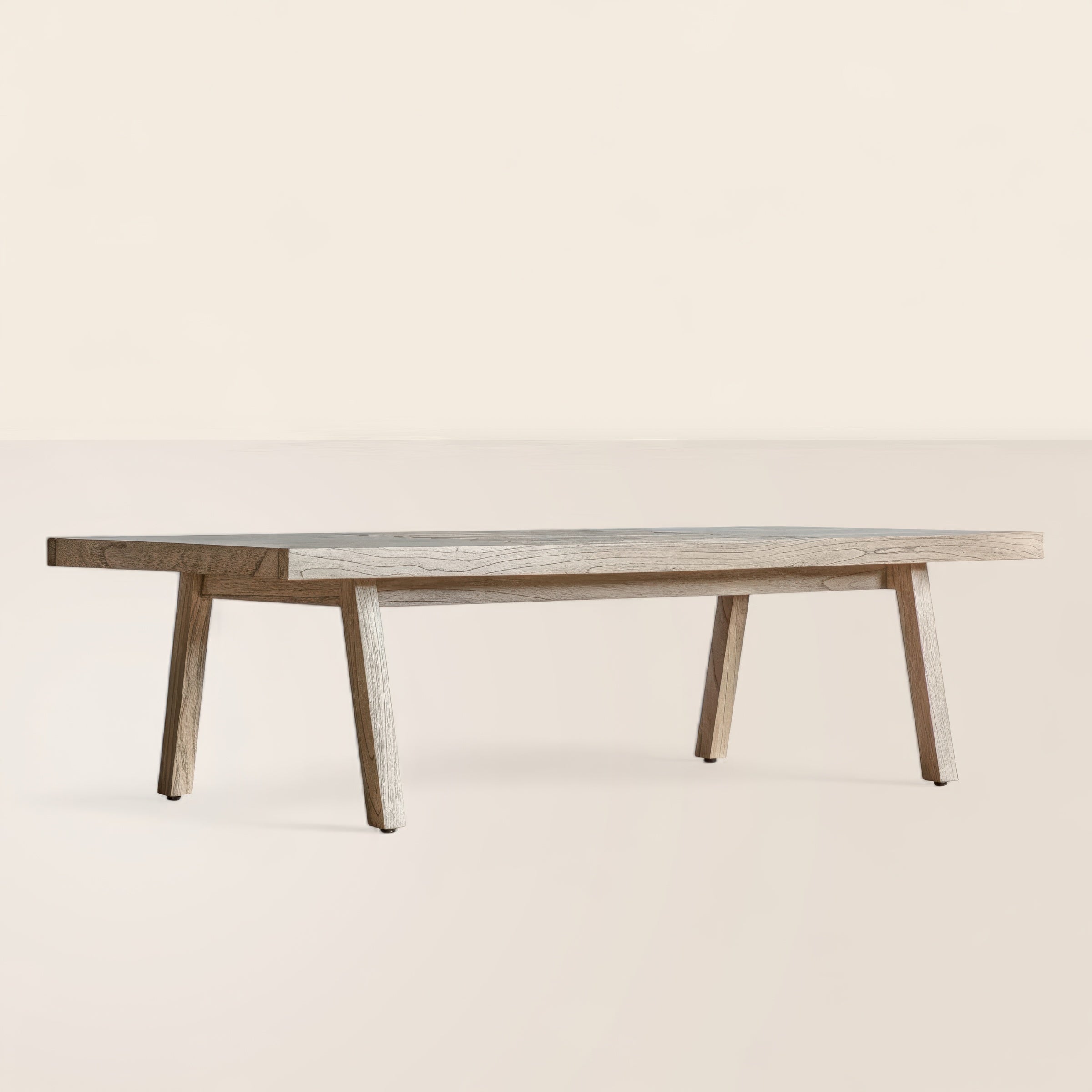 Modern Coffee Table Slatted Design Spacious Surface
