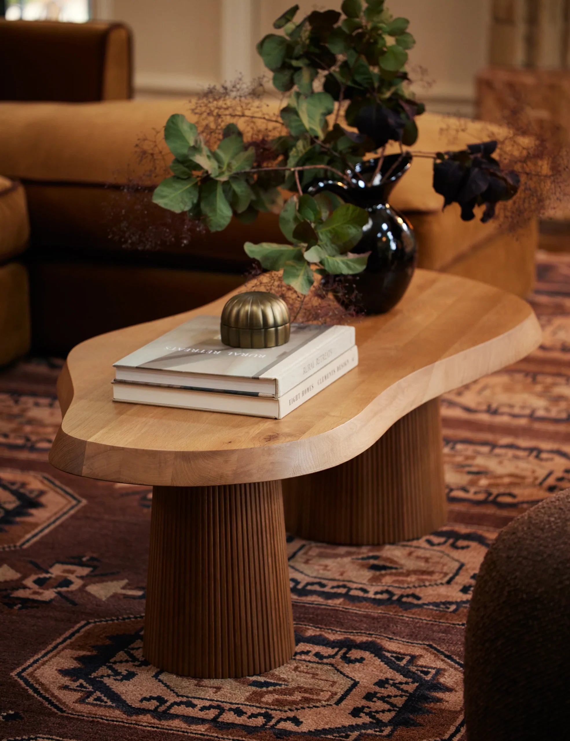 Organic Coffee Table with asymmetrical design and sculptural legs