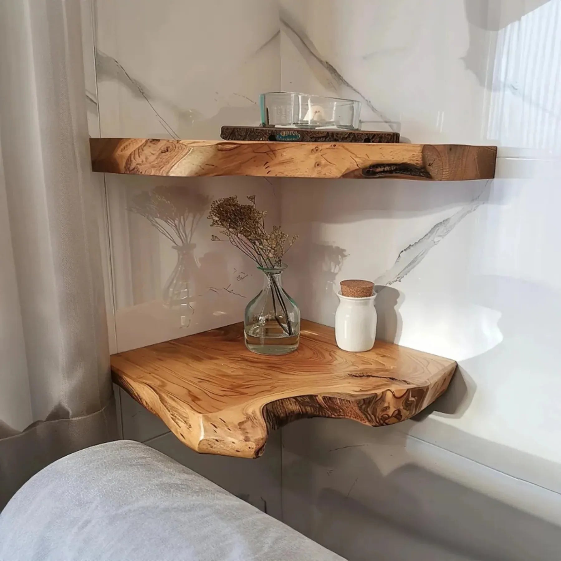 Premium floating wall shelf providing a stylish and space saving storage solution