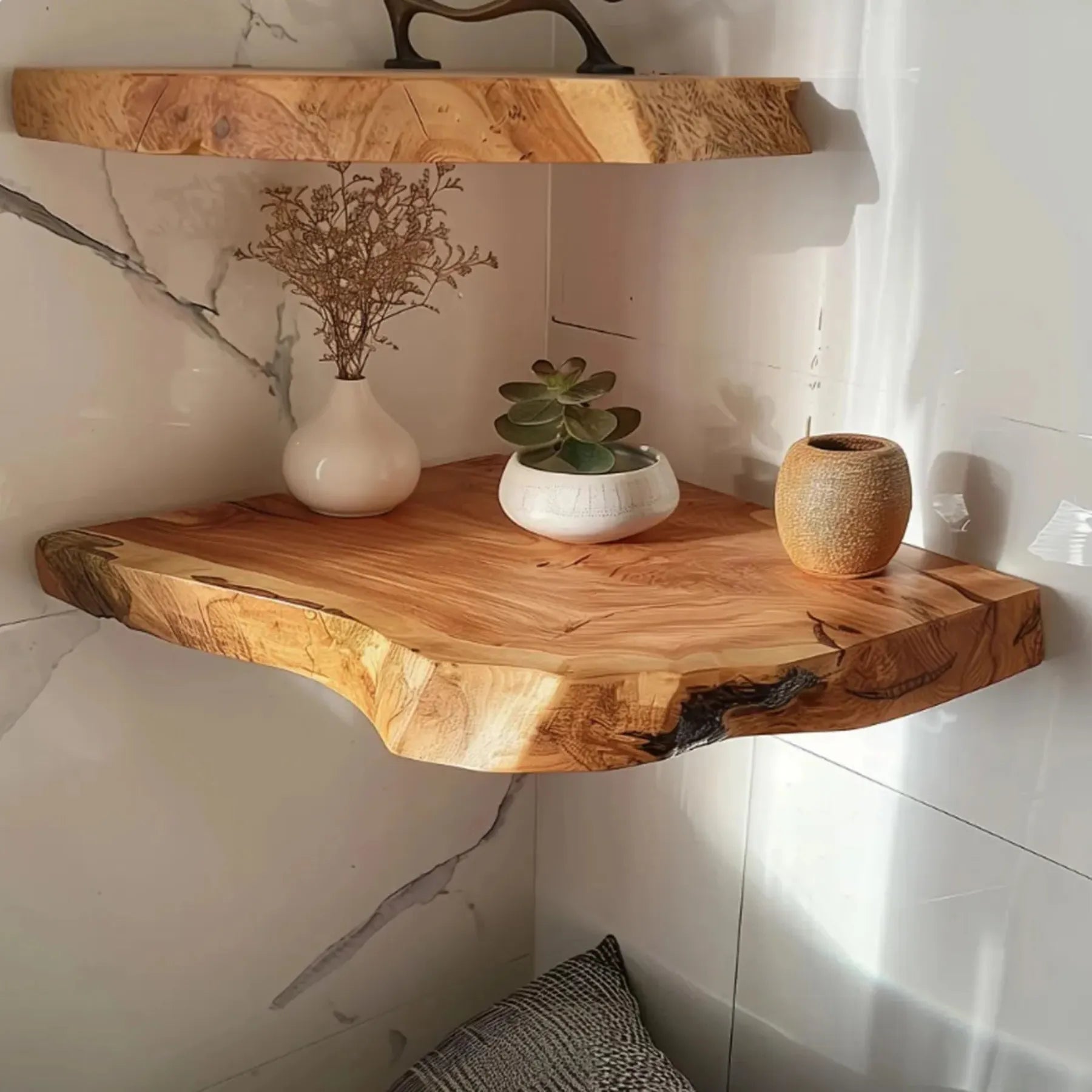 Premium floating wall shelf providing a stylish and space saving storage solution